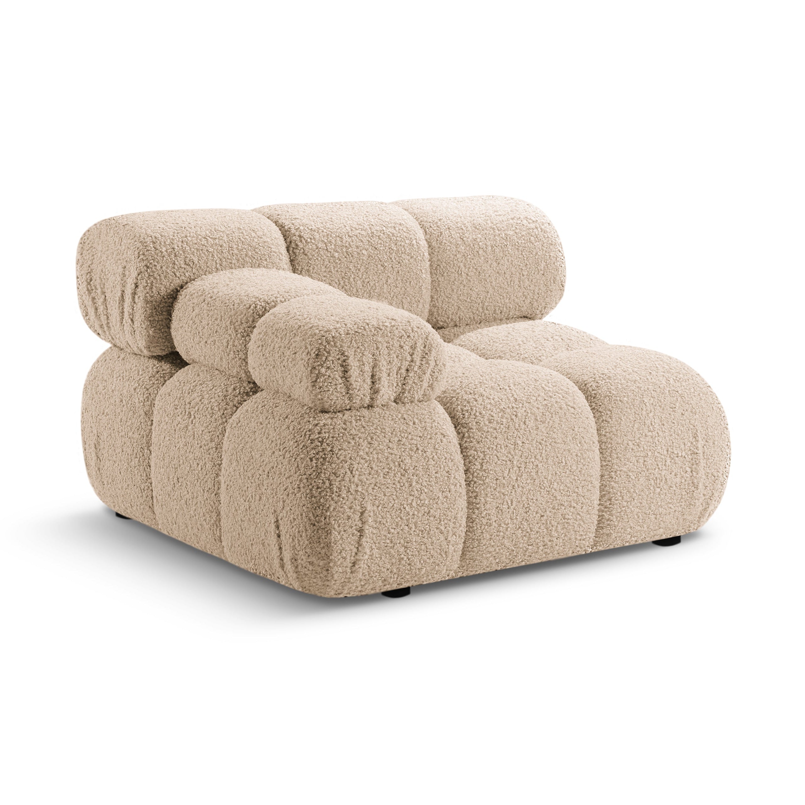 Sofa modułowa BELLIS - moduł lewostronny piaskowy boucle