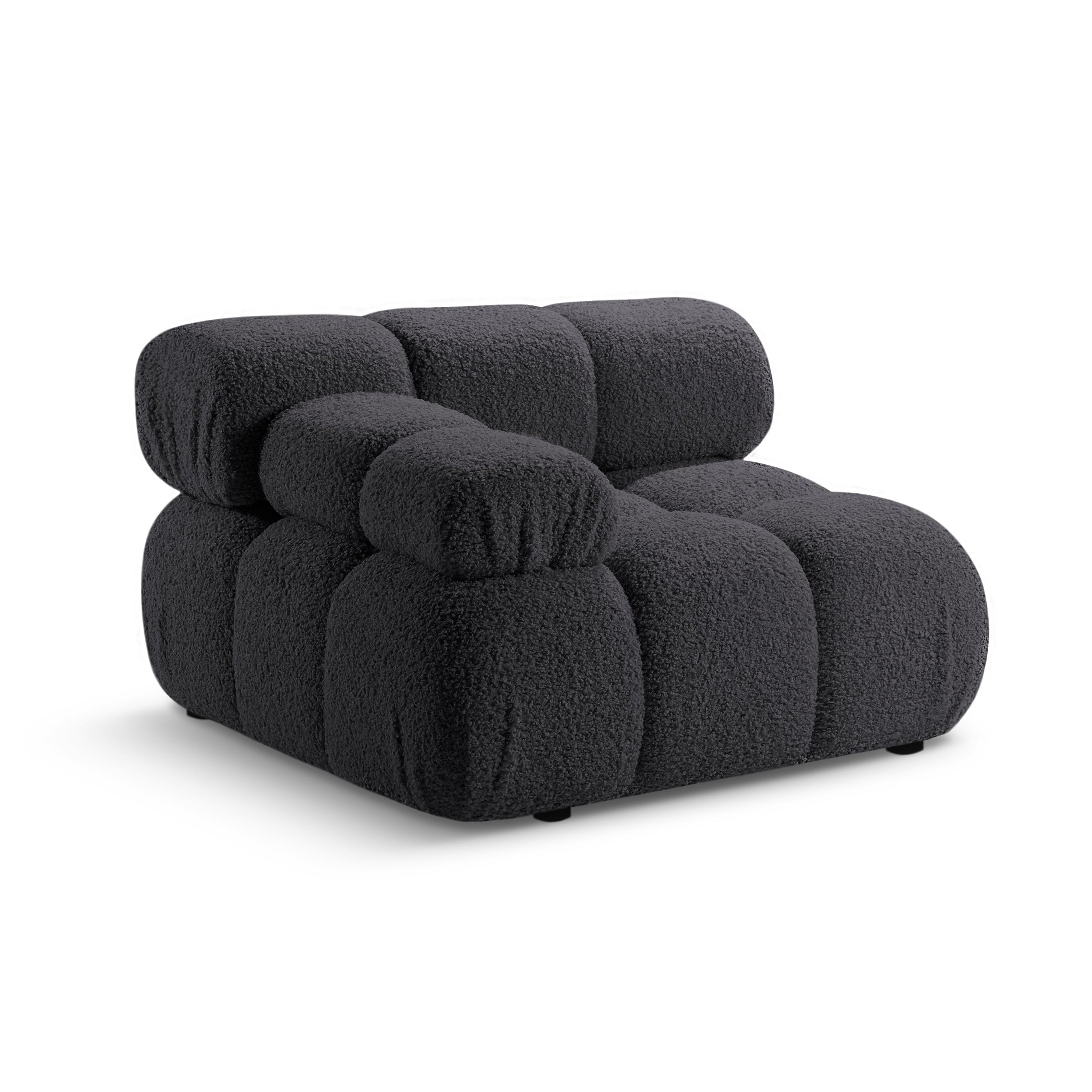 Sofa modułowa BELLIS - moduł lewostronny grafitowy boucle