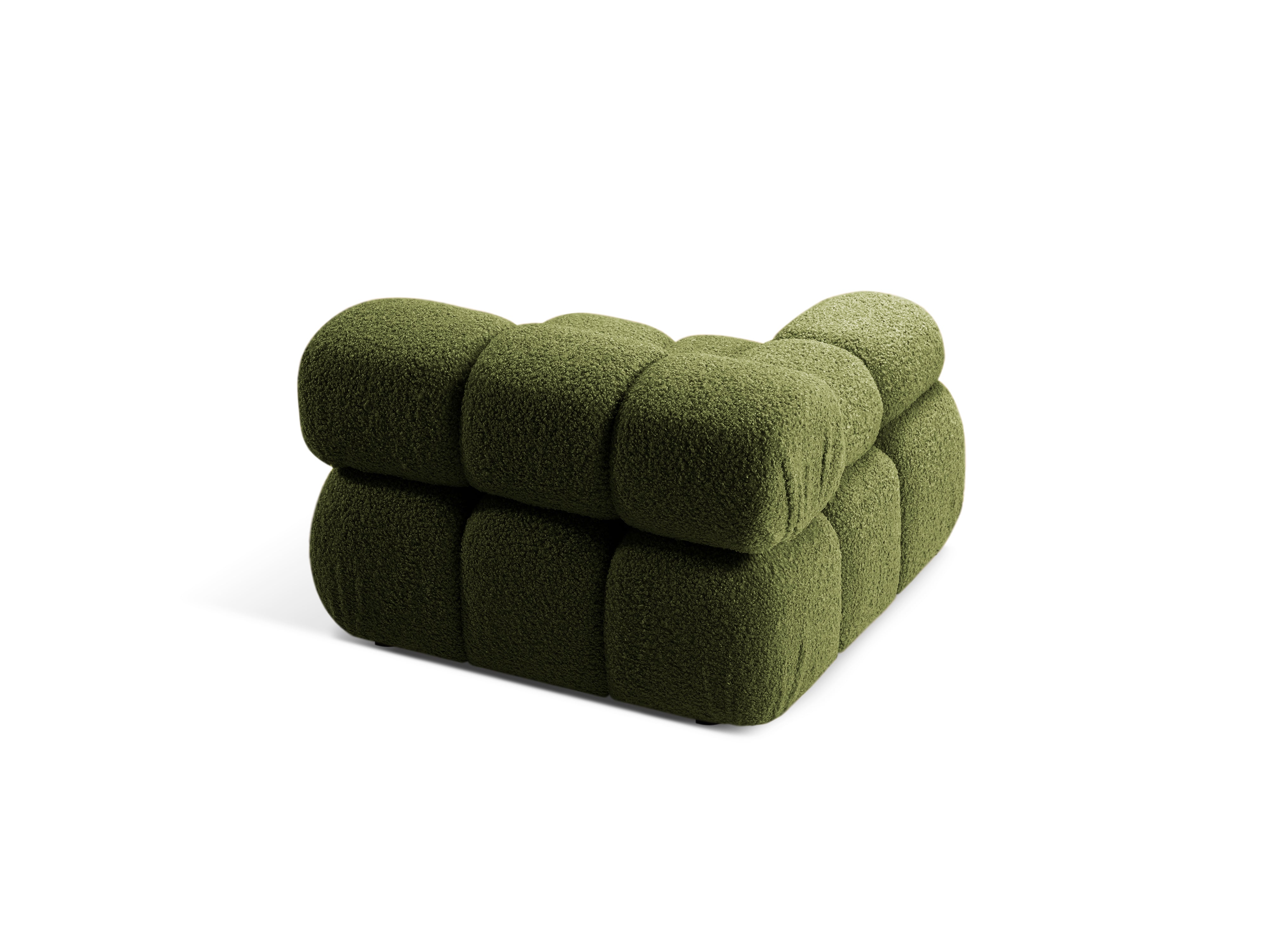 Sofa modułowa BELLIS - moduł lewostronny zielony boucle