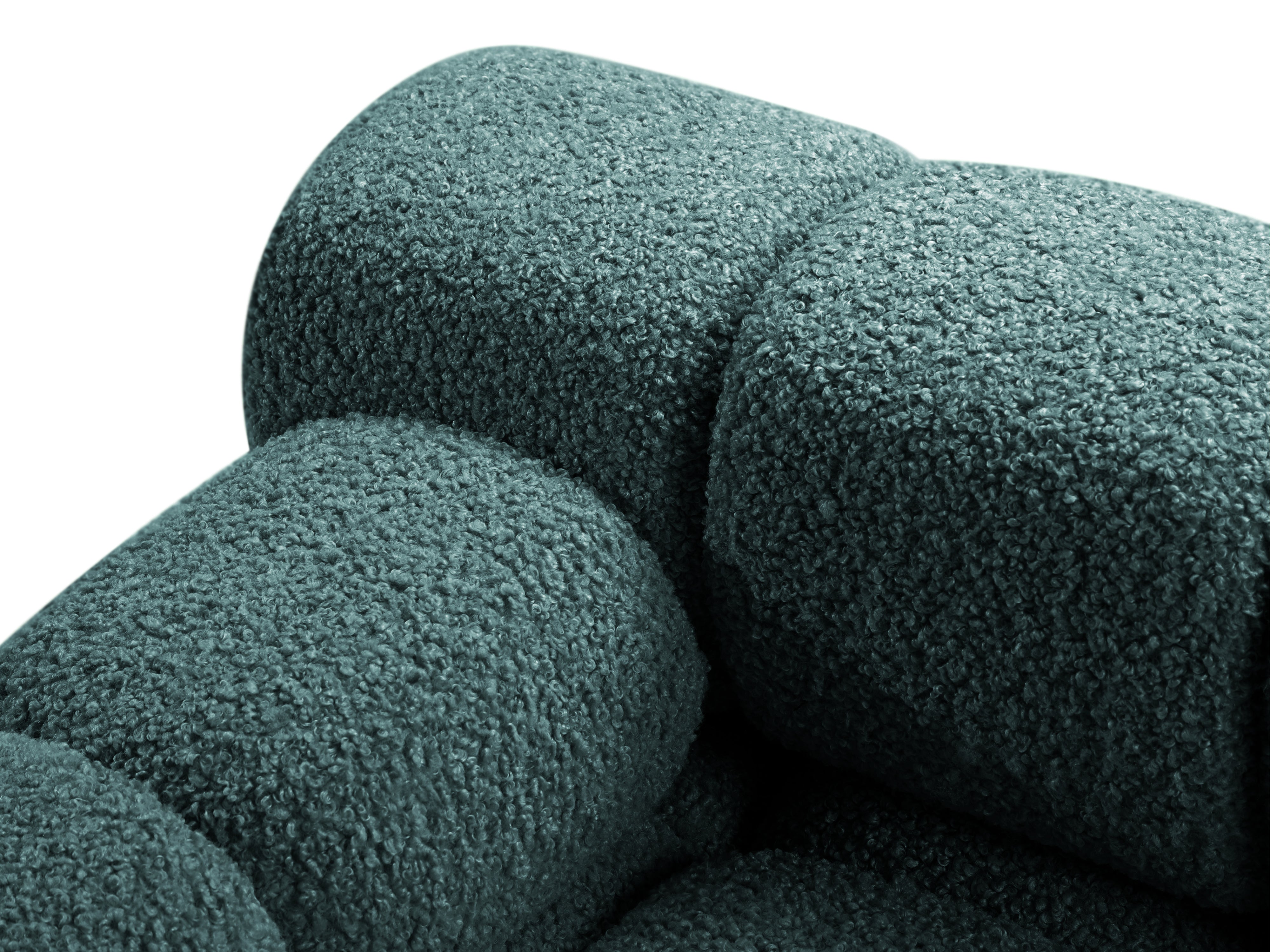Sofa modułowa BELLIS - moduł lewostronny głęboki petrol boucle