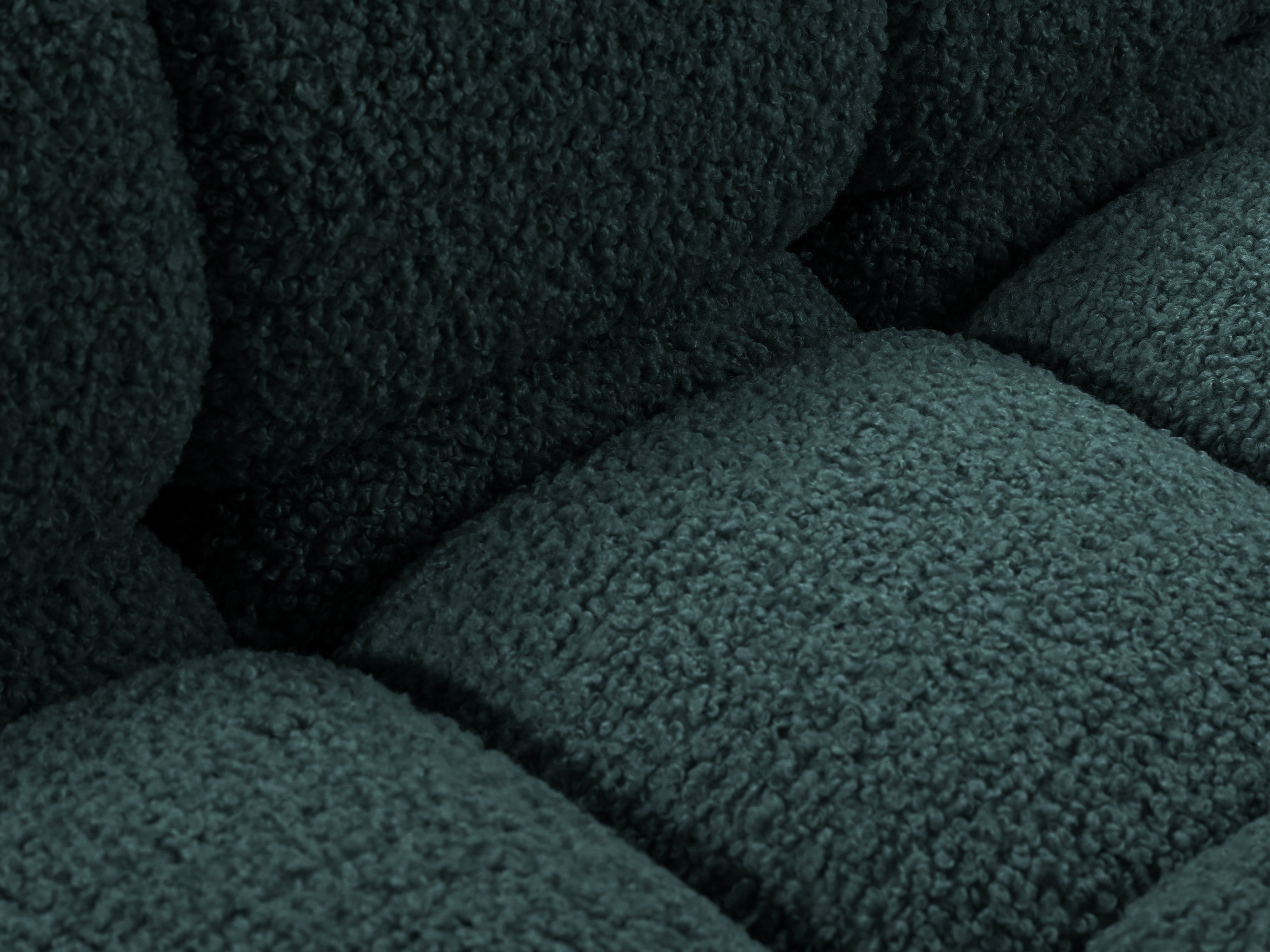 Sofa modułowa BELLIS - moduł lewostronny głęboki petrol boucle
