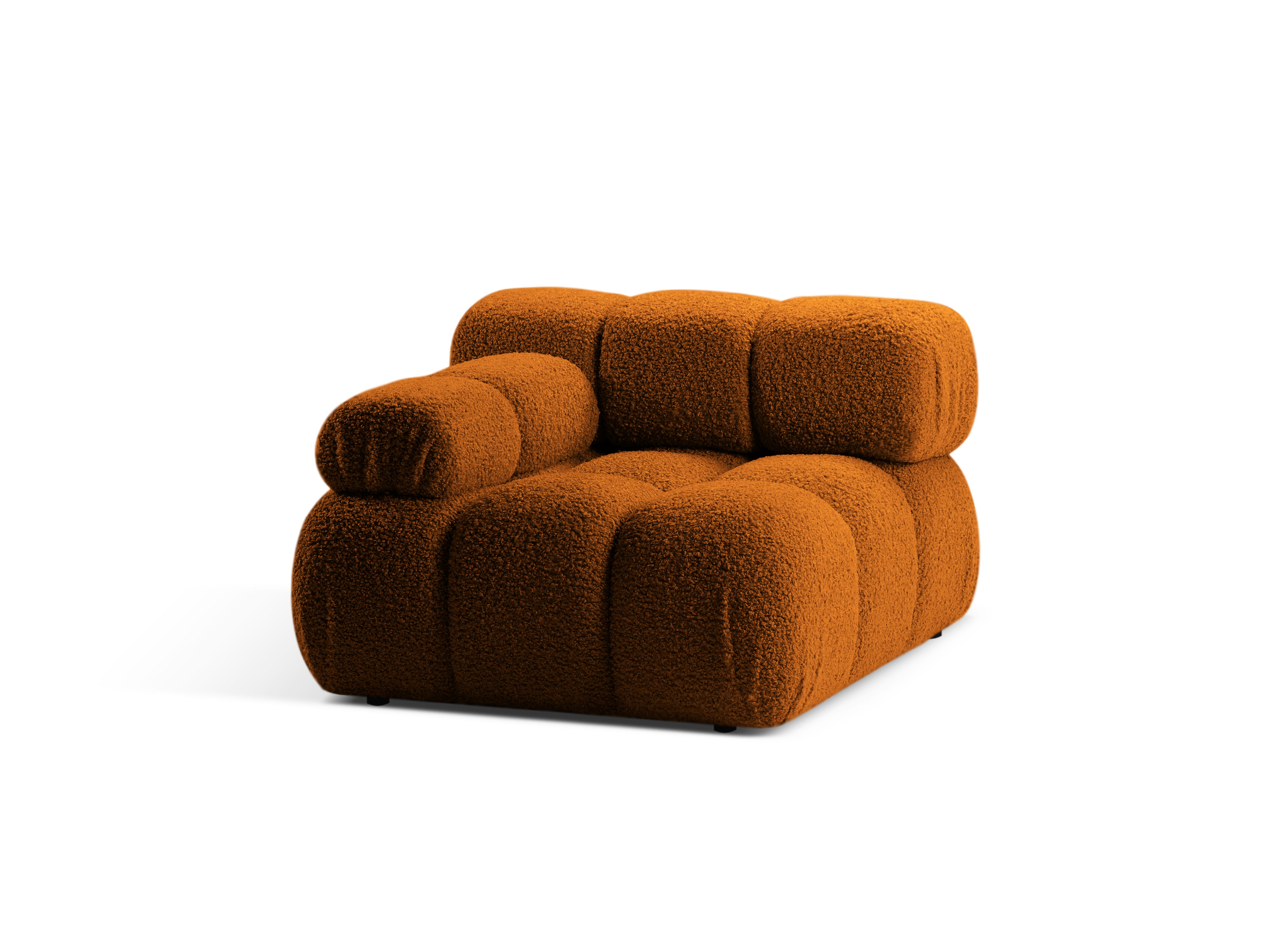 Sofa modułowa BELLIS - moduł lewostronny ceglany boucle