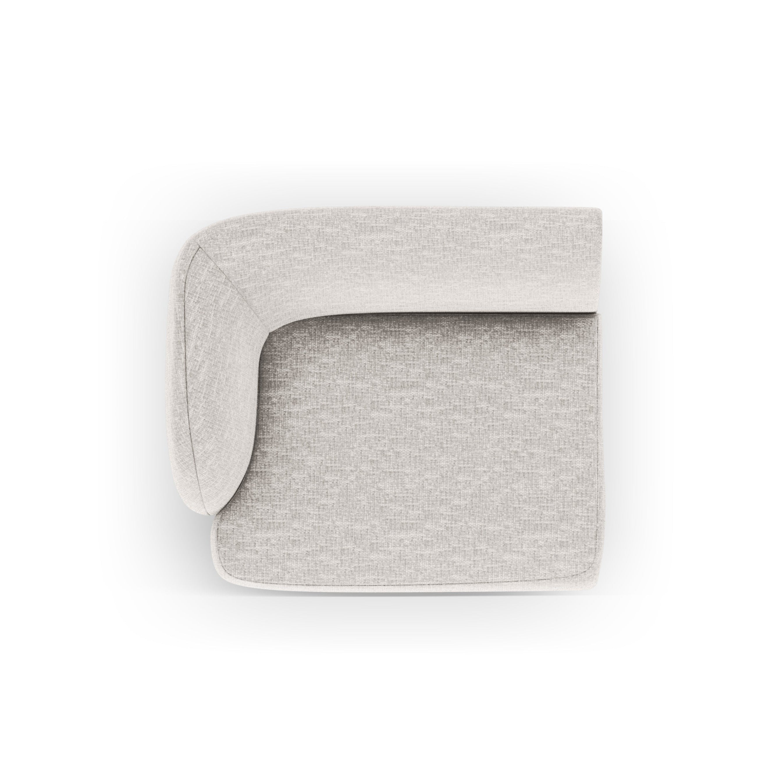 Sofa modułowa MILEY - moduł lewostronny szary szenil