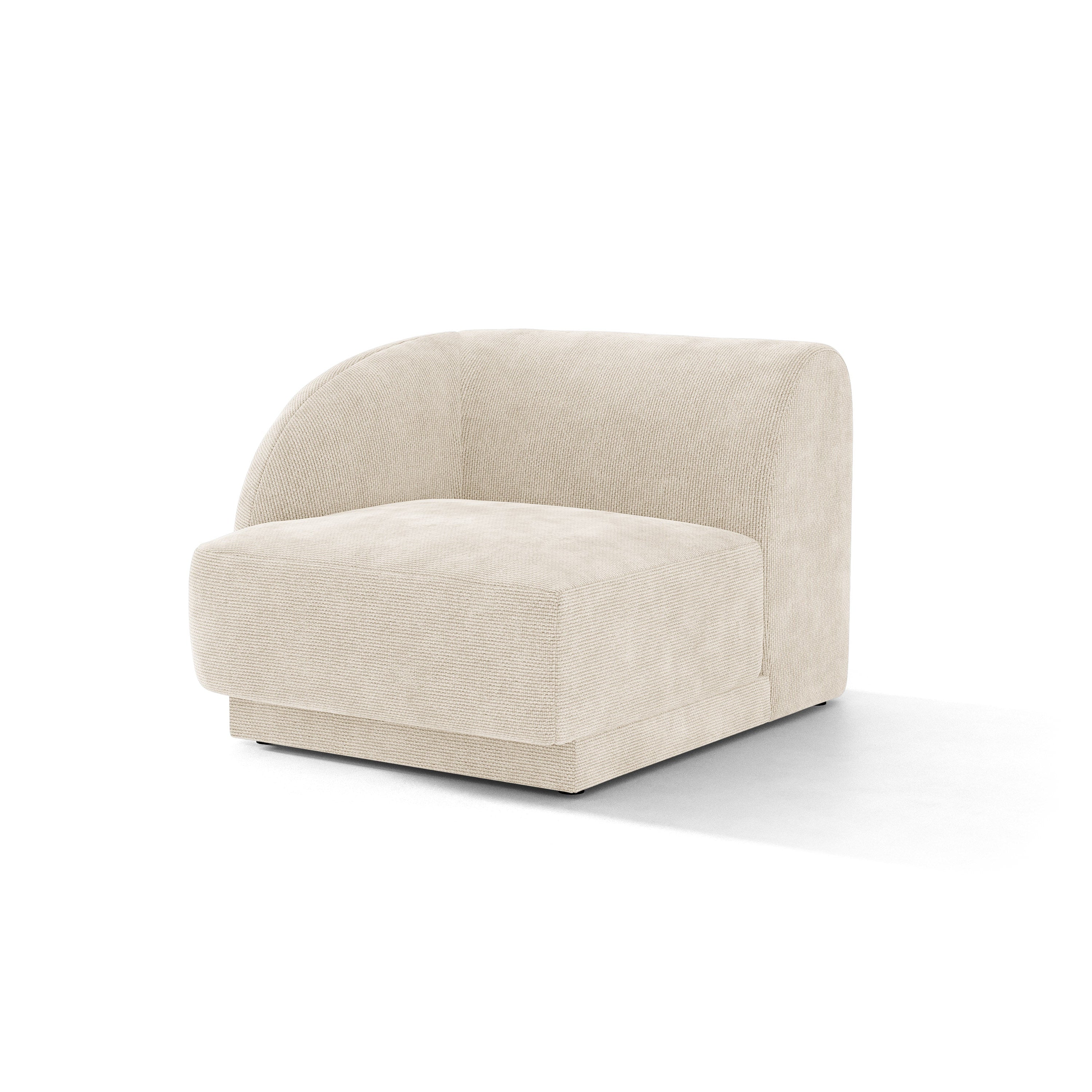 Sofa modułowa - moduł lewostronny MILEY kość słoniowa szenil