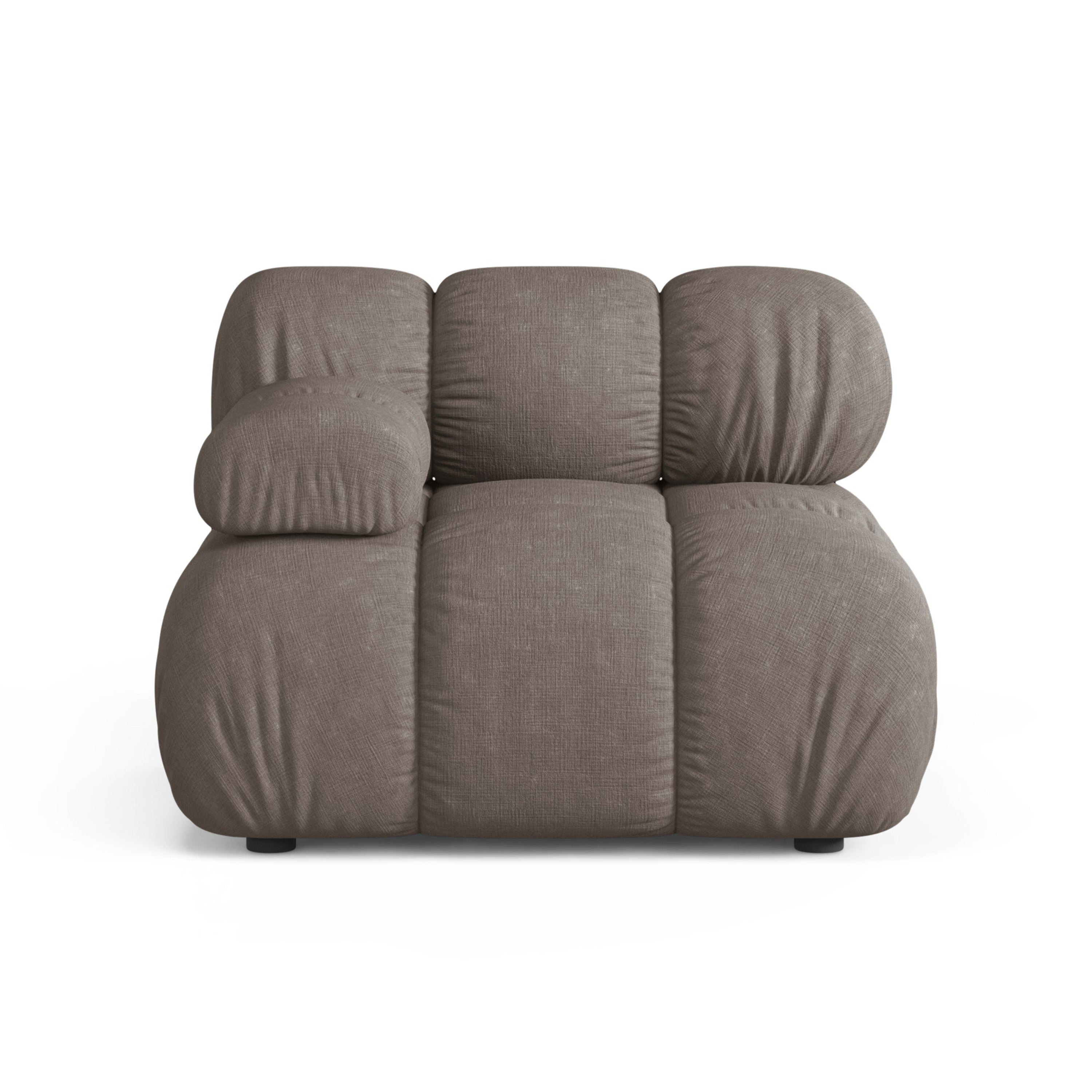 Sofa modułowa BELLIS - moduł lewostronny ciemne cappuccino
