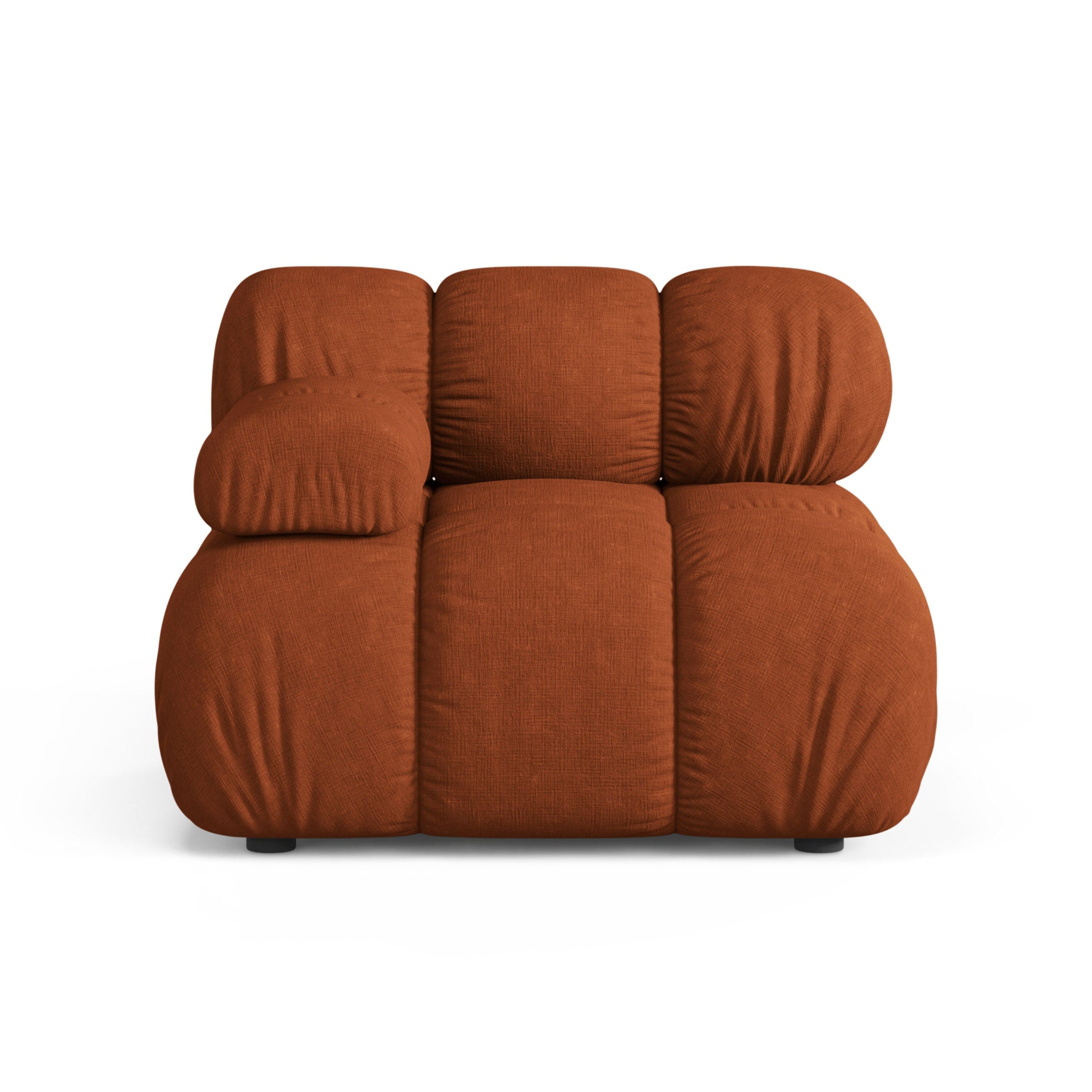 Sofa modułowa BELLIS - moduł lewostronny ceglany