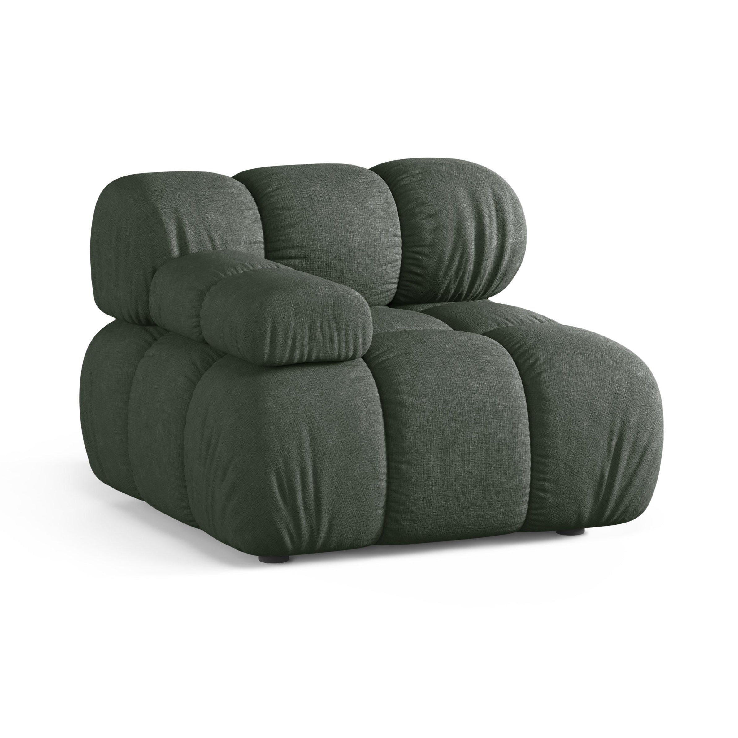 Sofa modułowa BELLIS - moduł lewostronny ciemnozielony