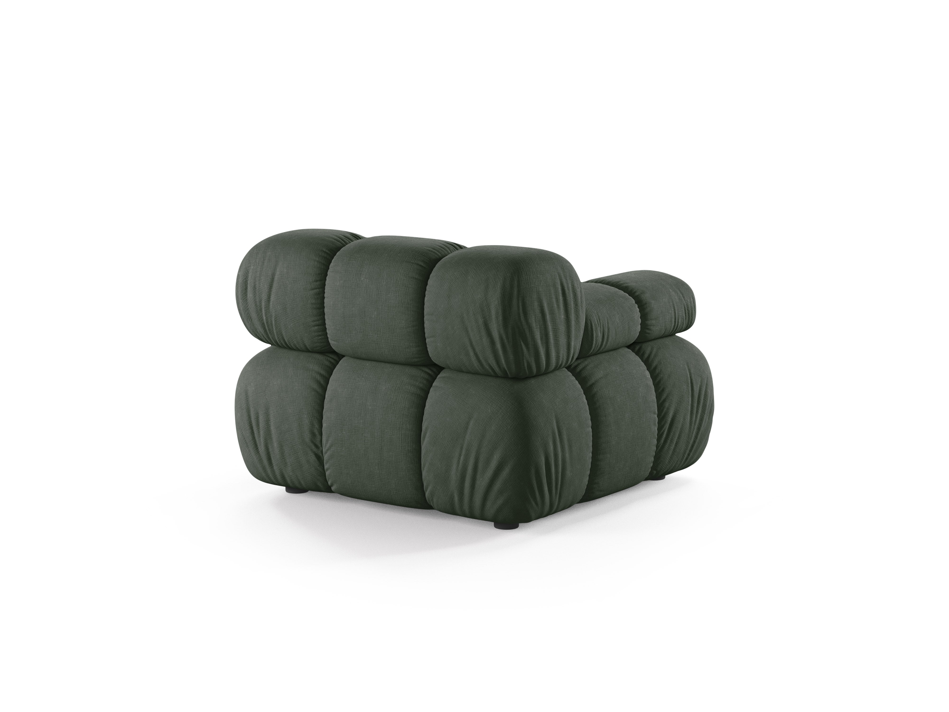 Sofa modułowa BELLIS - moduł lewostronny ciemnozielony
