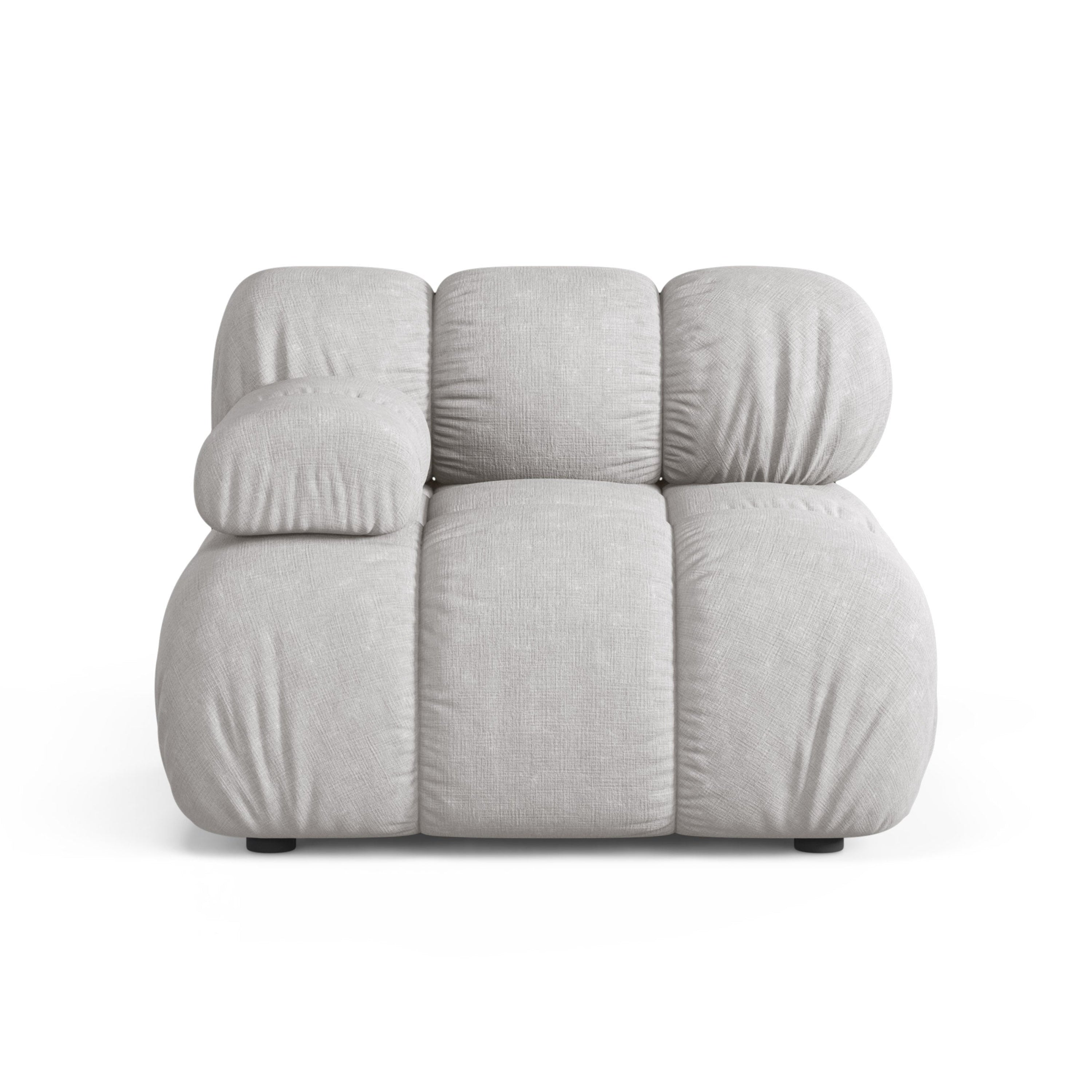 Sofa modułowa BELLIS - moduł lewostronny jasnoszary