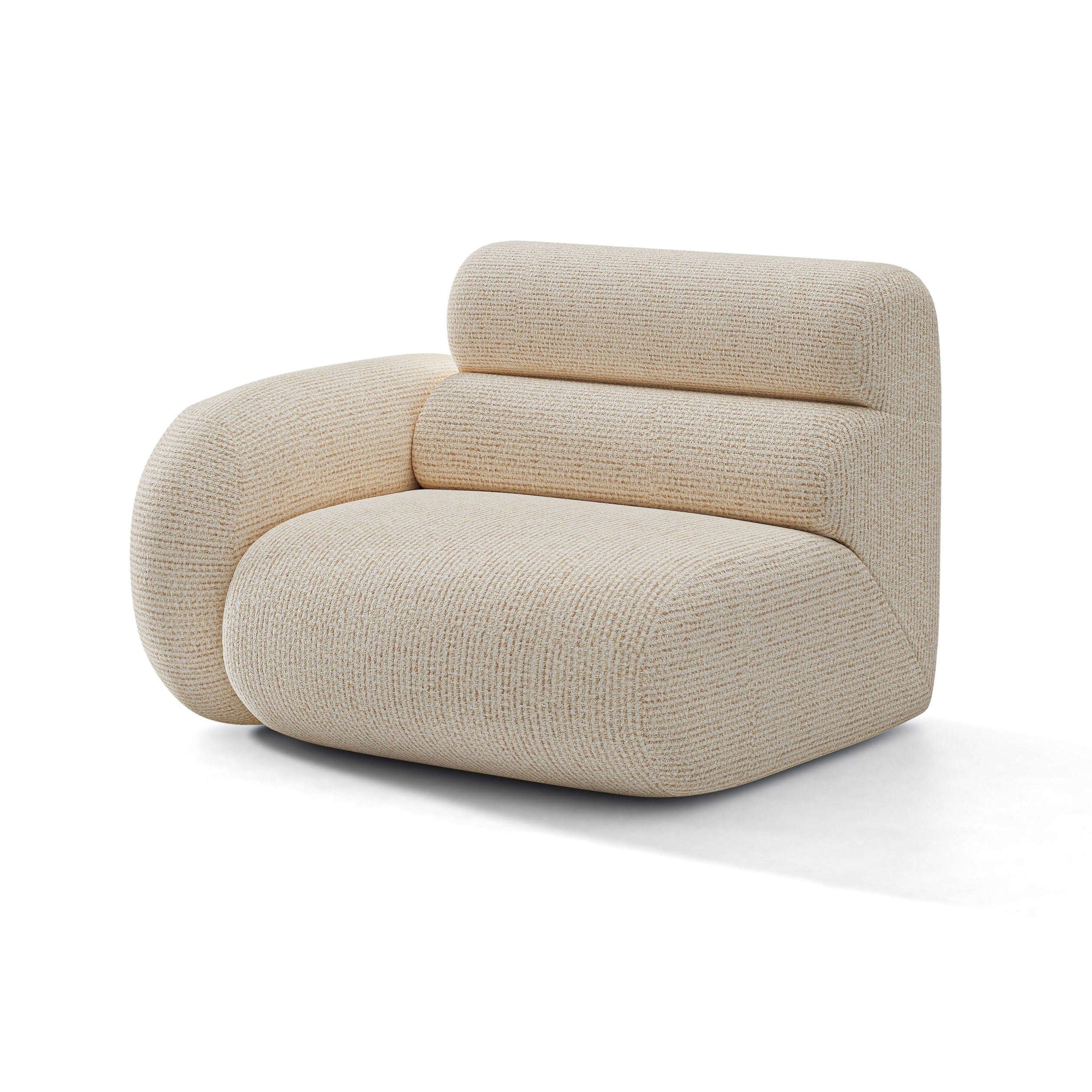 Sofa modułowa NEO - moduł lewostronny beżowy melanż