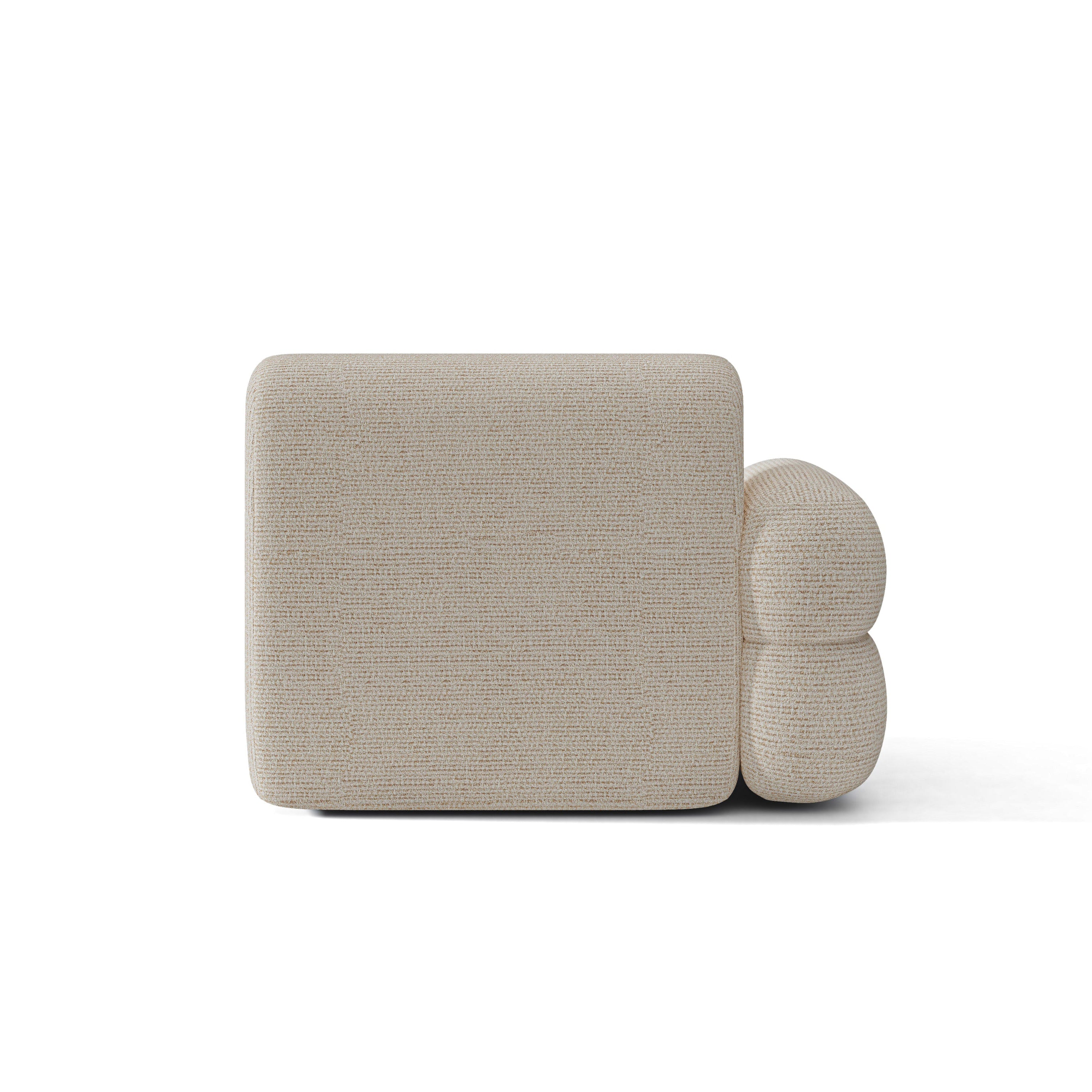 Sofa modułowa NEO - moduł lewostronny beżowy melanż