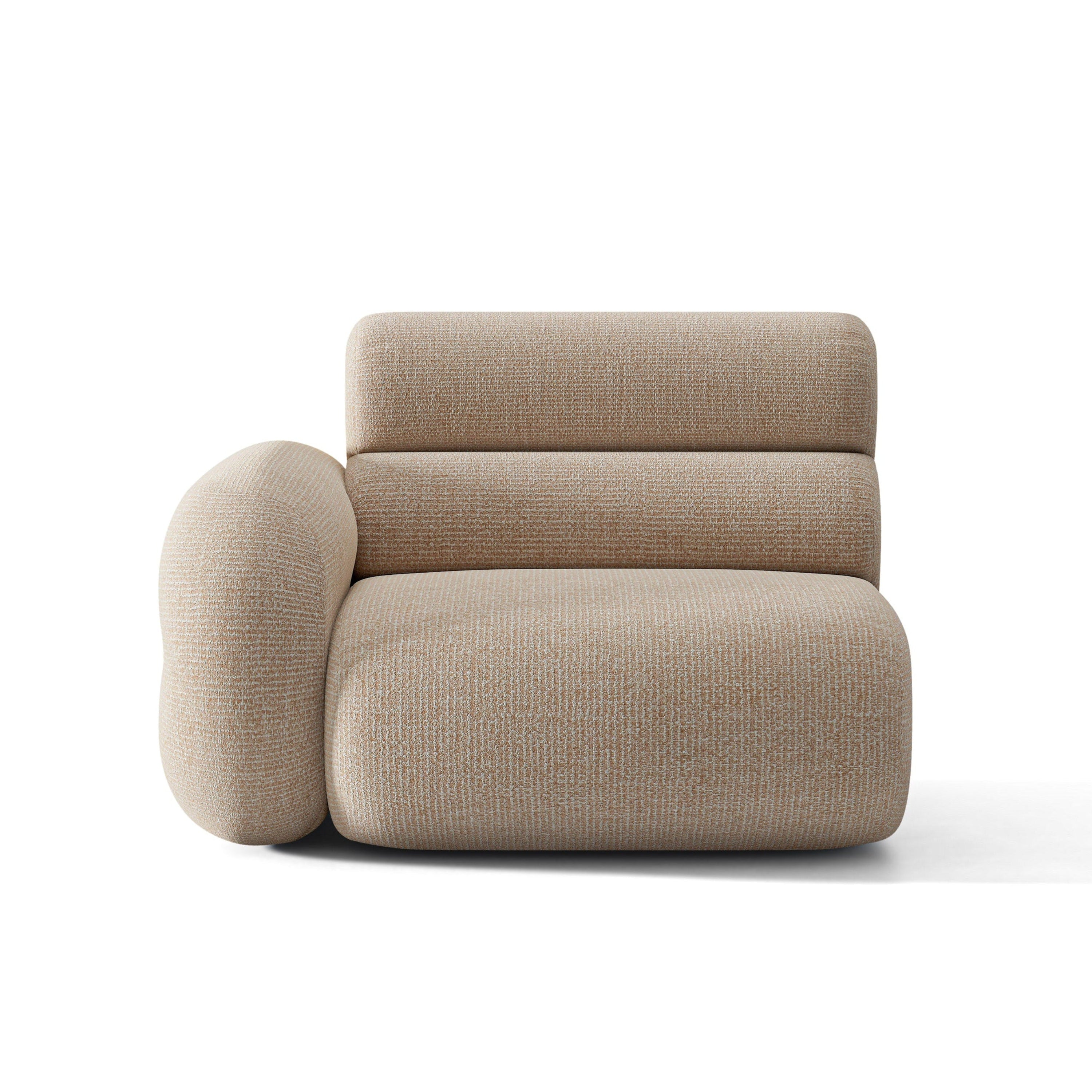 Sofa modułowa NEO - moduł lewostronny piaskowy melanż