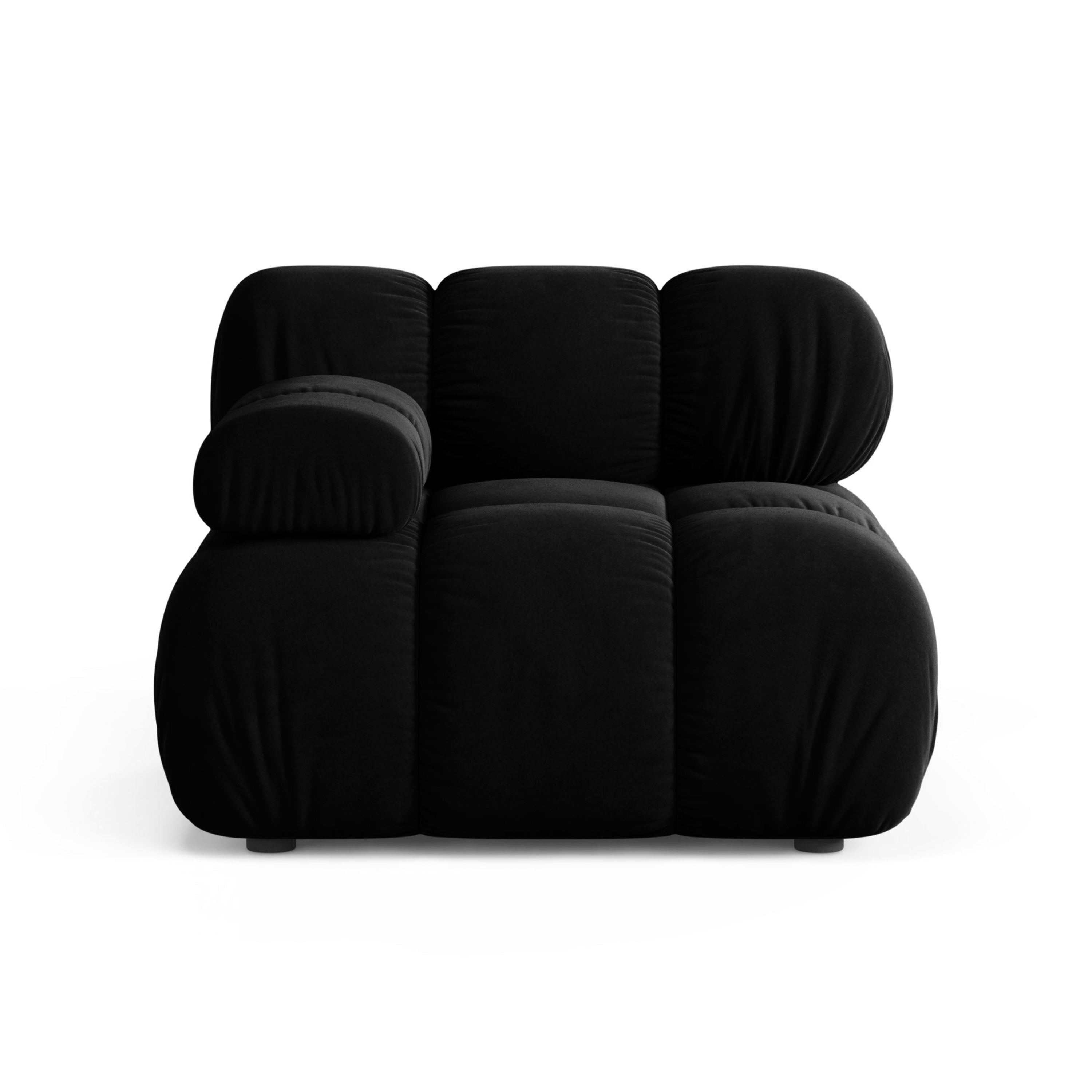 Sofa modułowa BELLIS - moduł lewostronny czarny welur