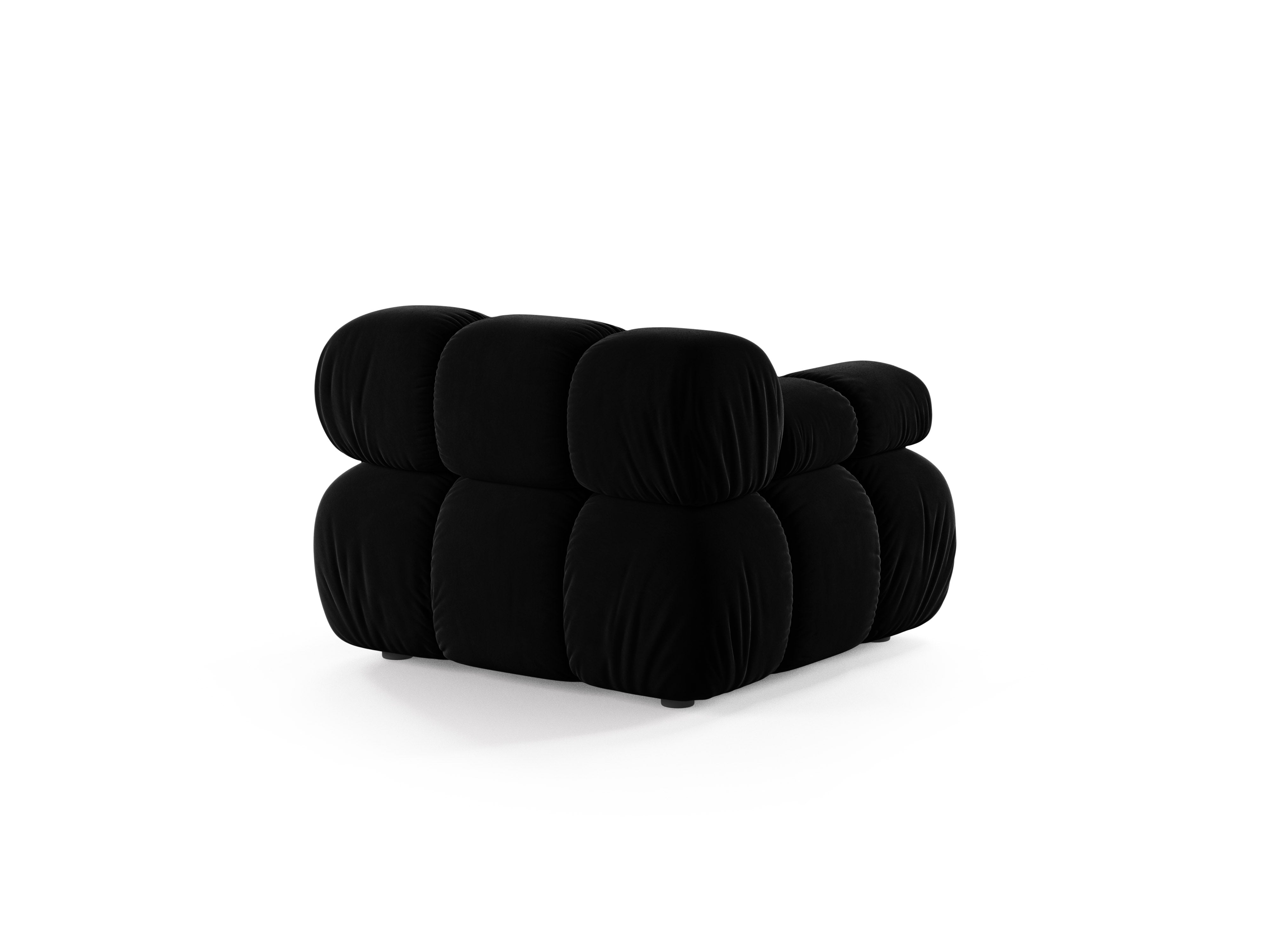 Sofa modułowa BELLIS - moduł lewostronny czarny welur