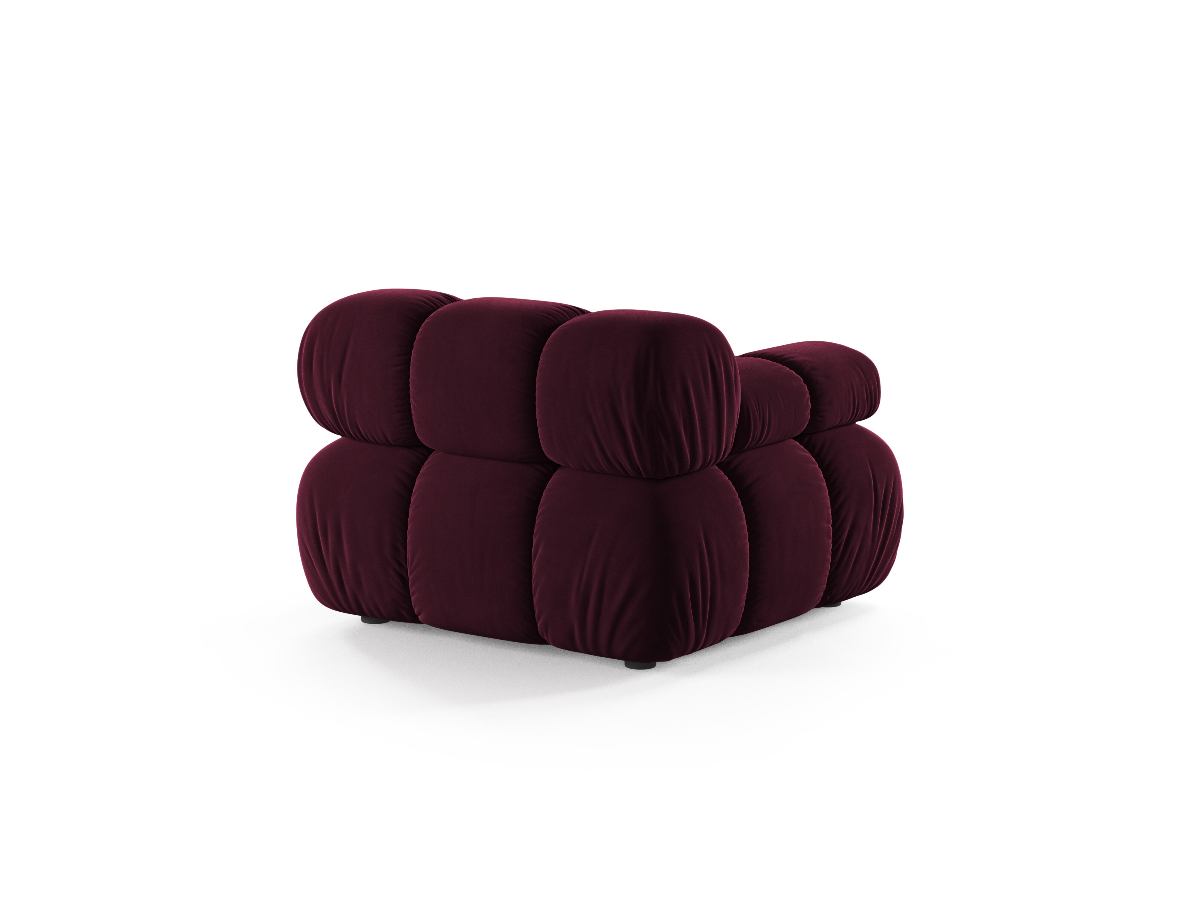 Sofa modułowa BELLIS - moduł lewostronny burgundowy welur