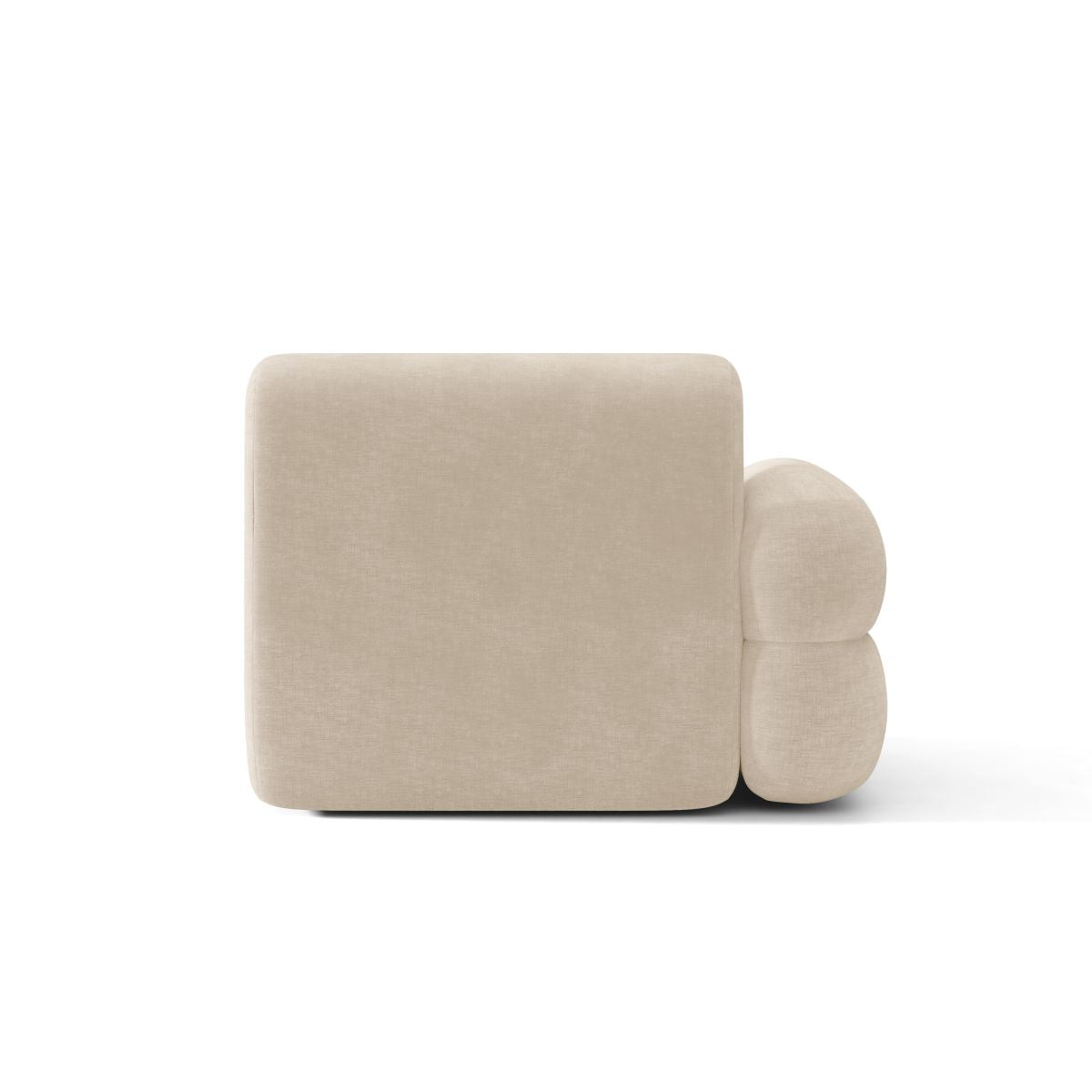 Sofa modułowa NEO - moduł lewostronny jasnobeżowy szenil