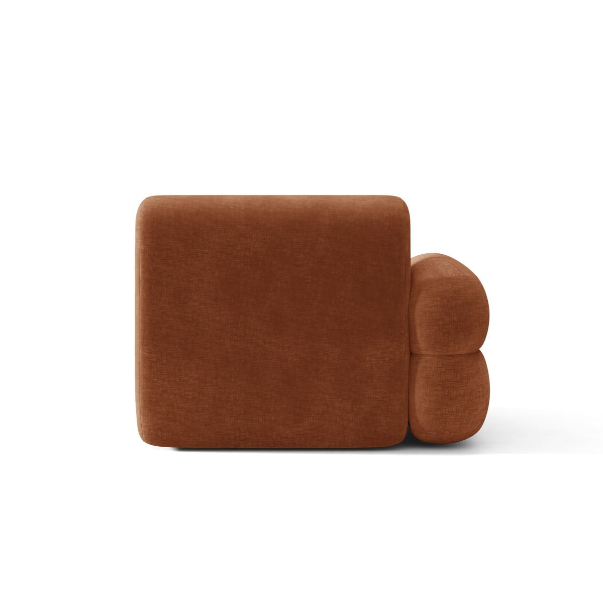 Sofa modułowa NEO - moduł lewostronny ceglany szenil