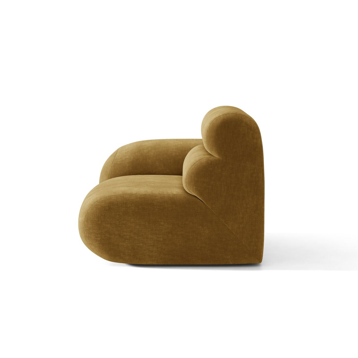 Sofa modułowa NEO - moduł lewostronny musztardowy szenil
