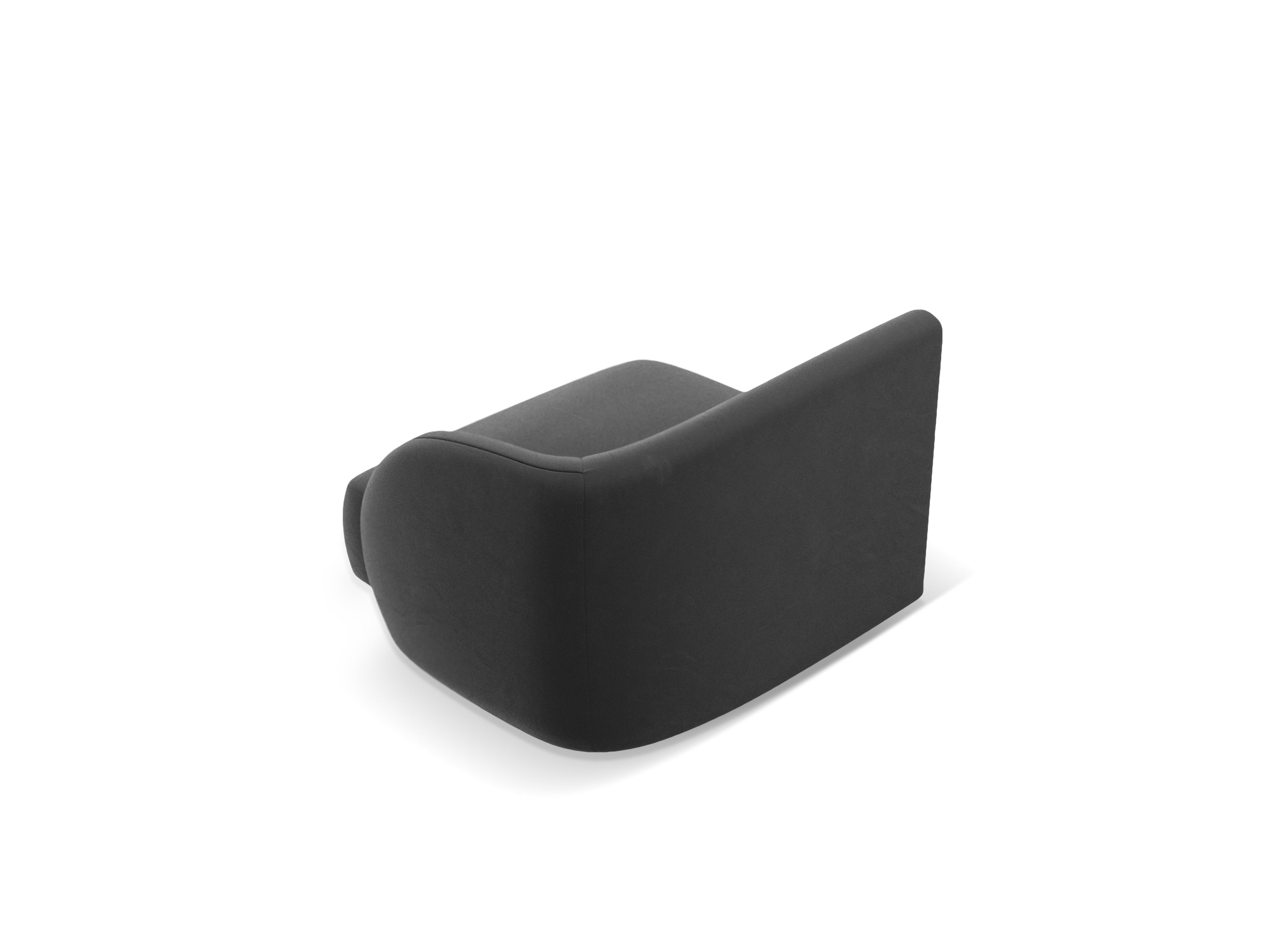 Sofa modułowa aksamitna MILEY - moduł prawostronny szary