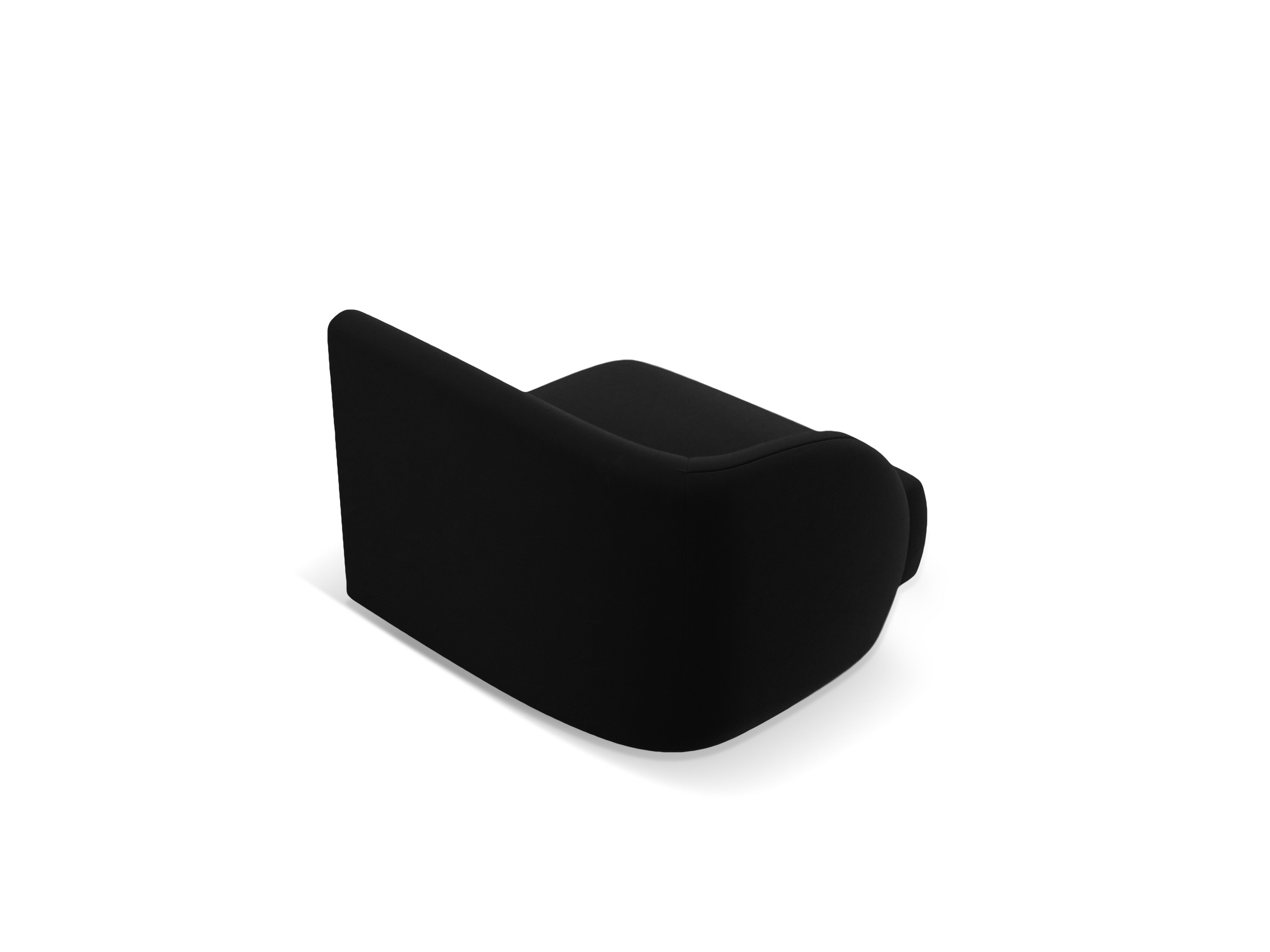 Sofa modułowa aksamitna MILEY - moduł lewostronny czarny
