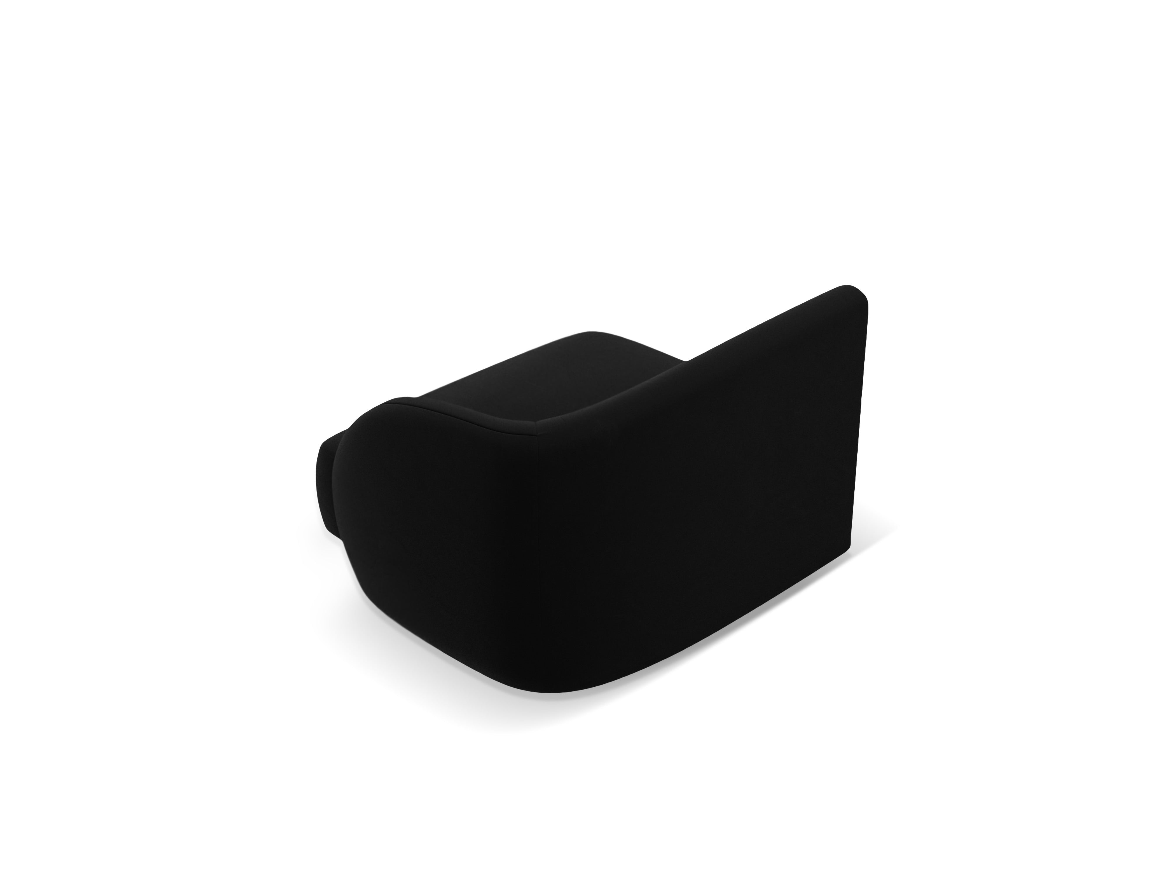 Sofa modułowa aksamitna MILEY - moduł prawostronny czarny