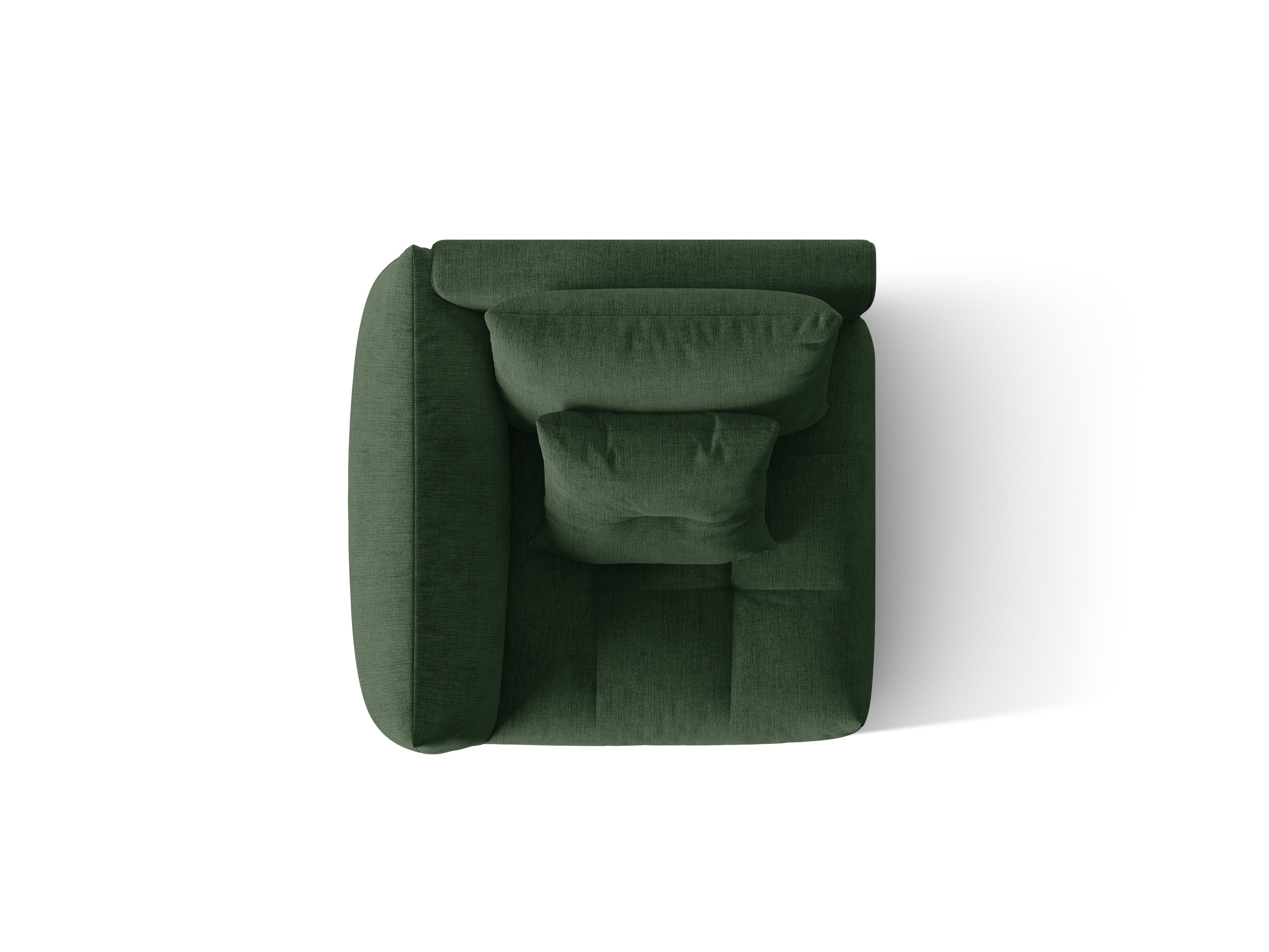Sofa modułowa BLOOM - element lewostronny zielony szenil