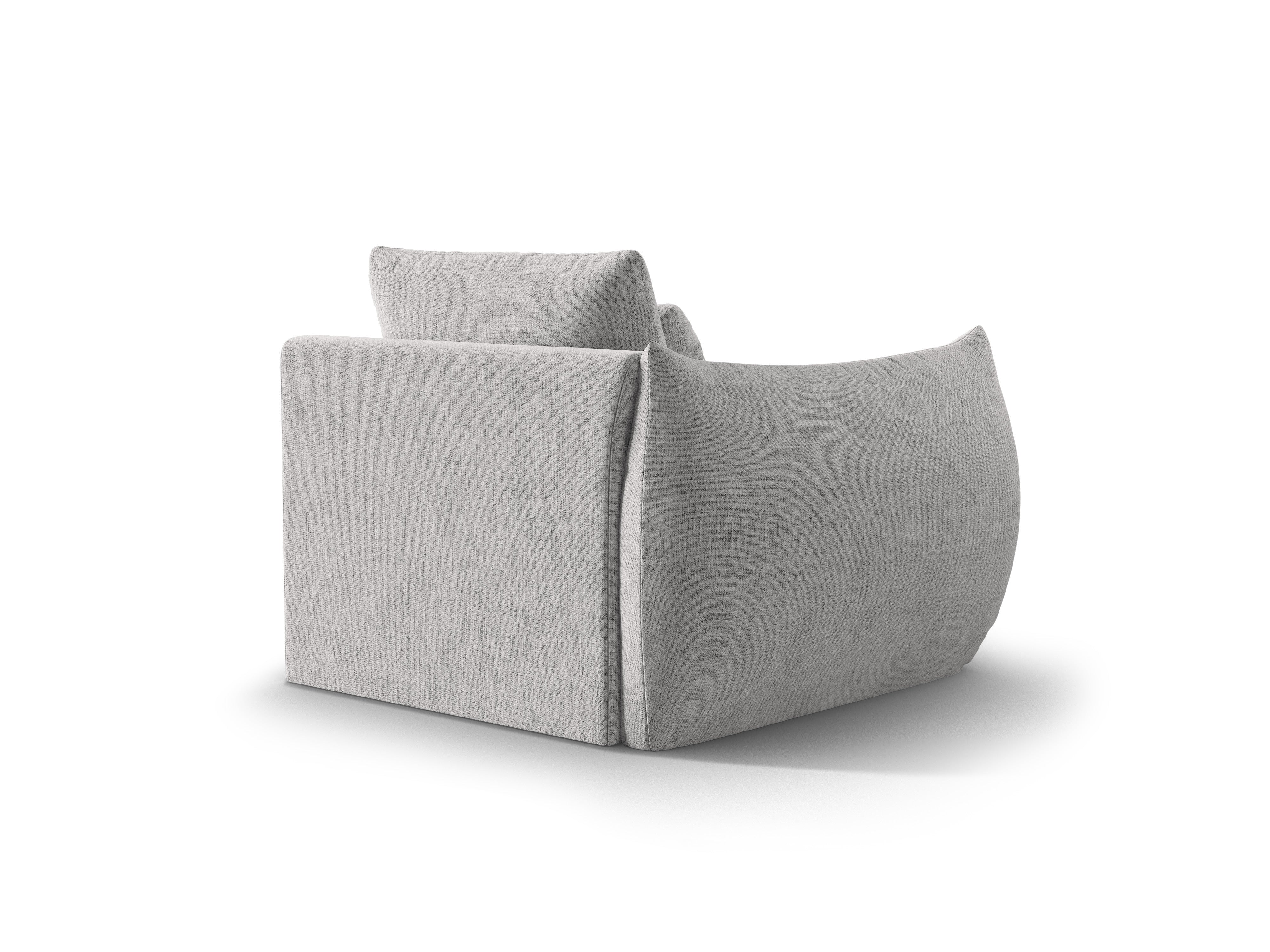 Sofa modułowa BLOOM - element lewostronny srebrny szenil
