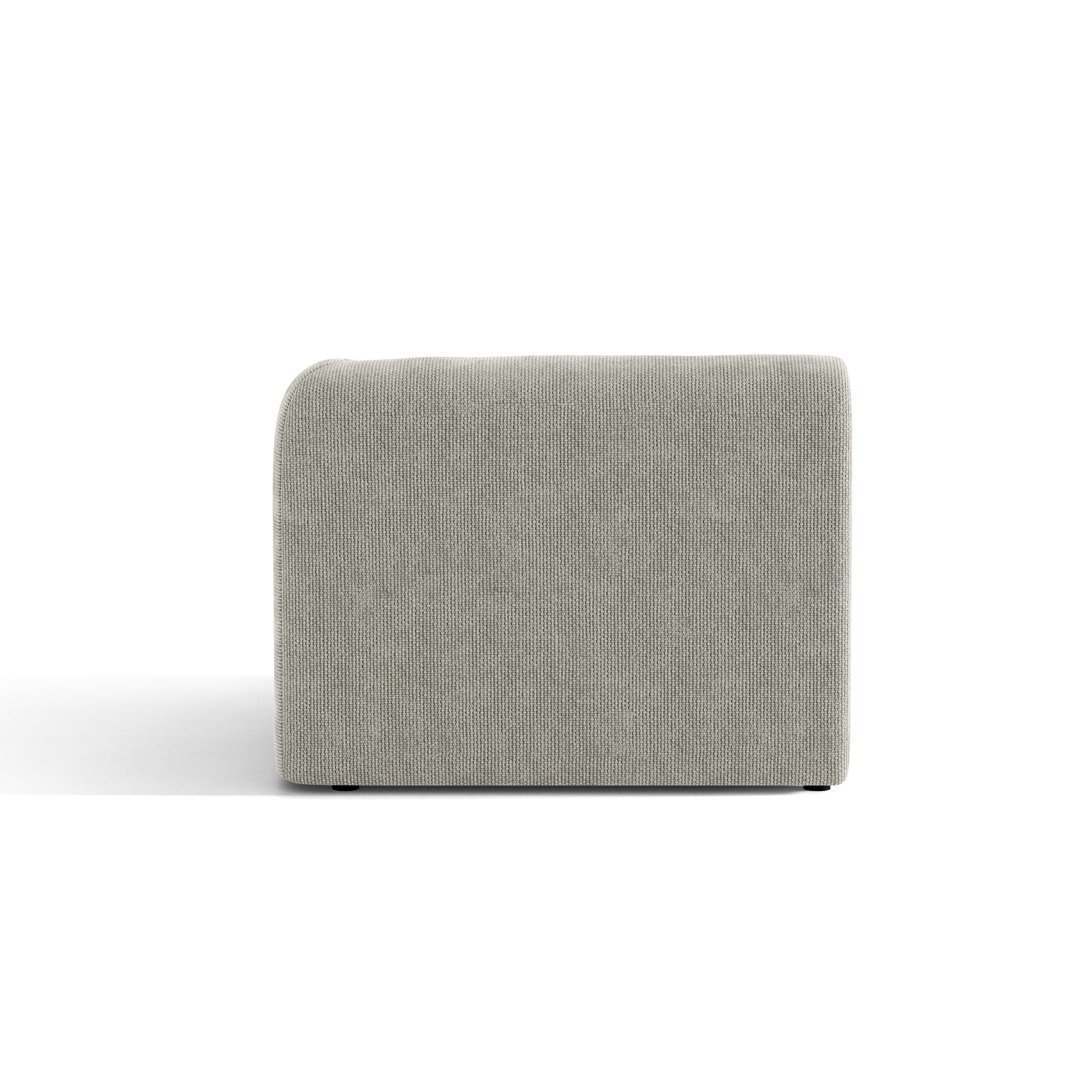 Sofa modułowa MILEY - moduł prawostronny jasnoszary szenil jedwabisty do salonu – Micadoni