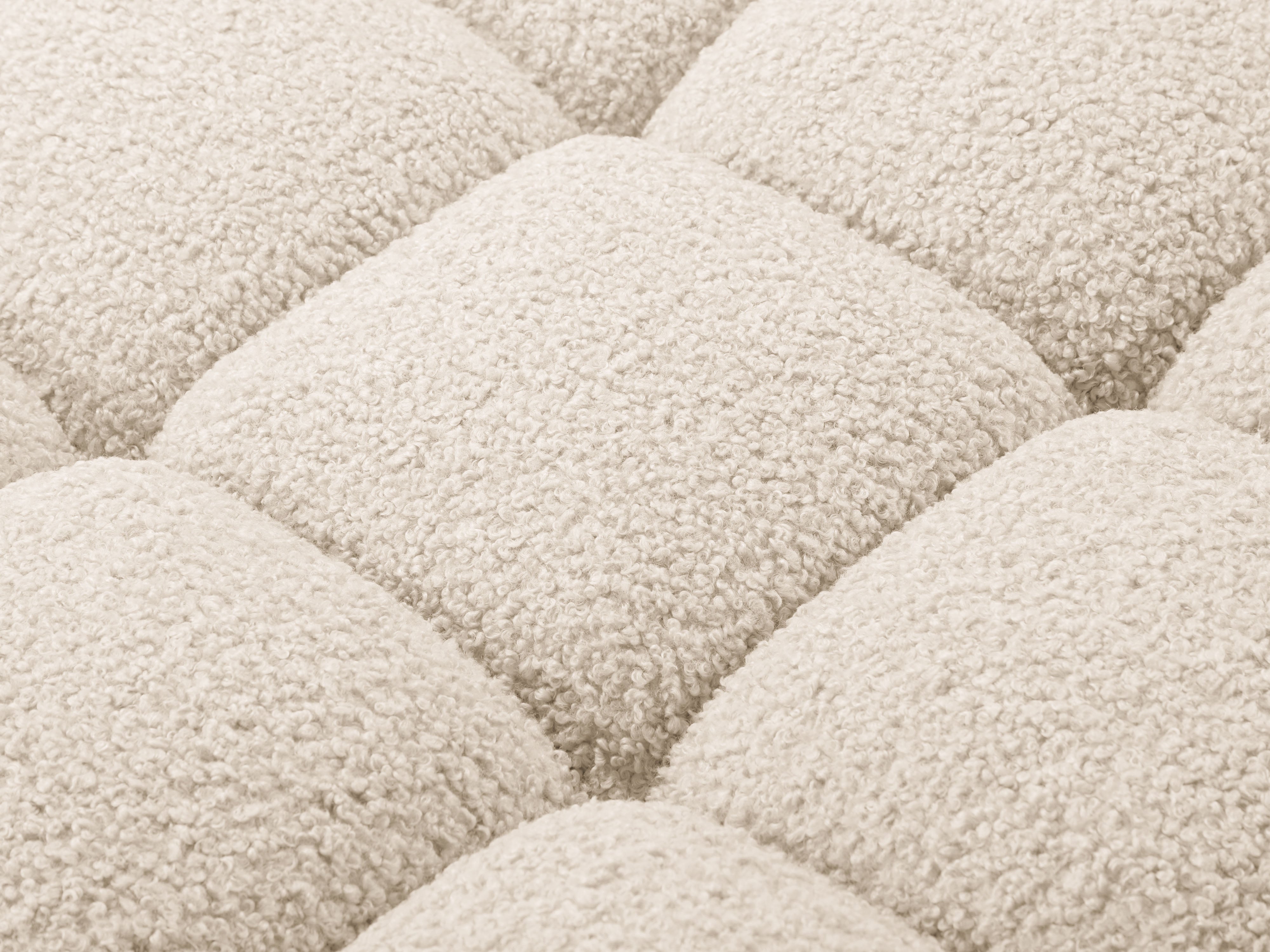 Sofa modułowa BELLIS - moduł prawostronny beżowy boucle