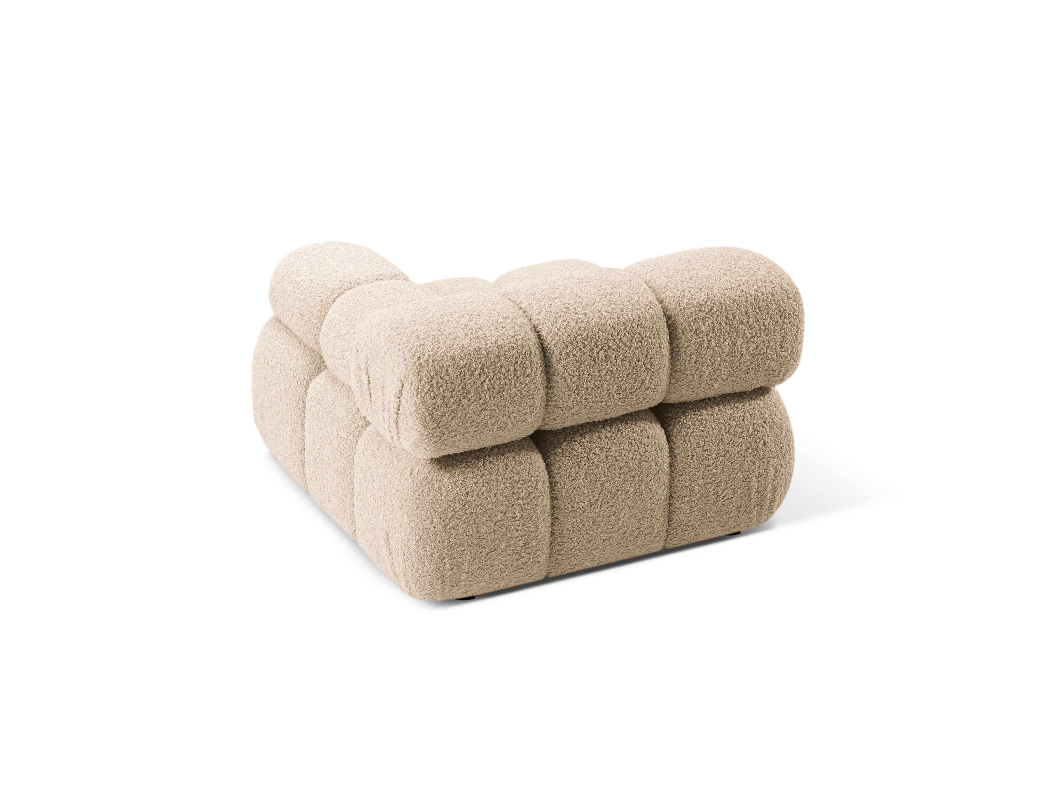 Sofa modułowa BELLIS - moduł prawostronny piaskowy boucle