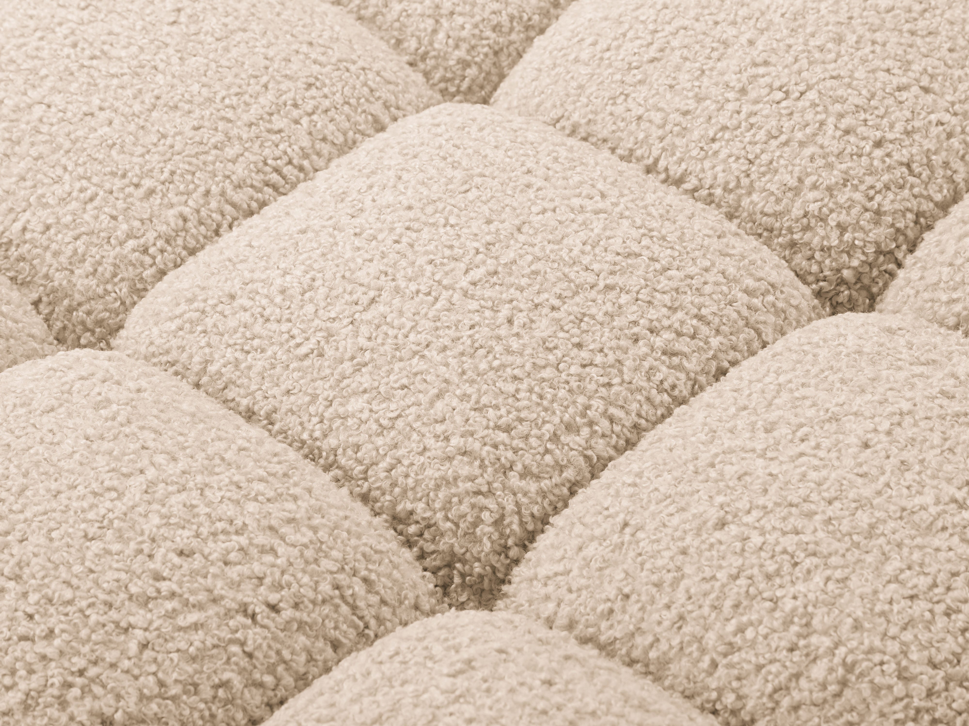 Sofa modułowa BELLIS - moduł prawostronny piaskowy boucle