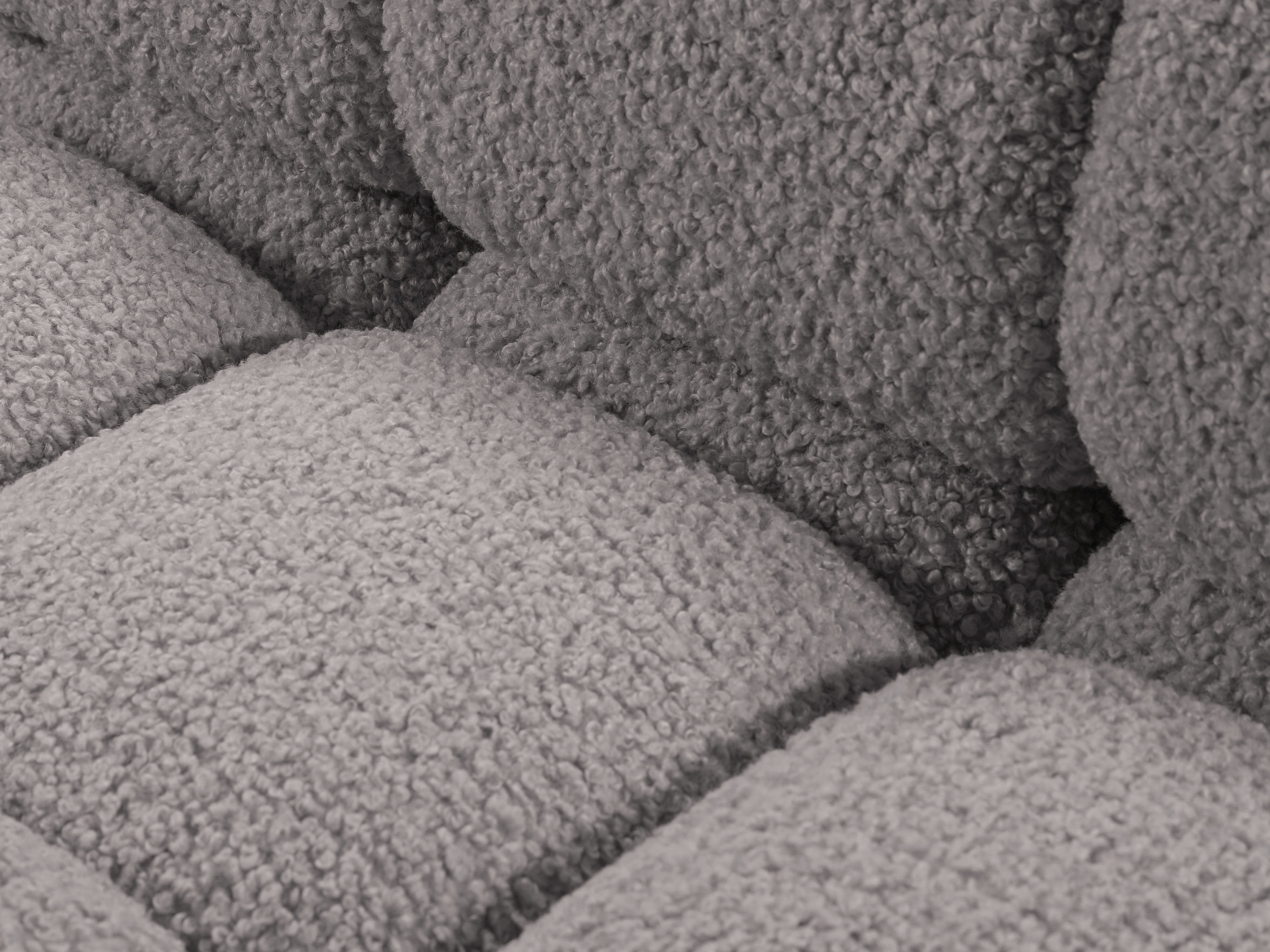 Sofa modułowa BELLIS - moduł prawostronny szary boucle