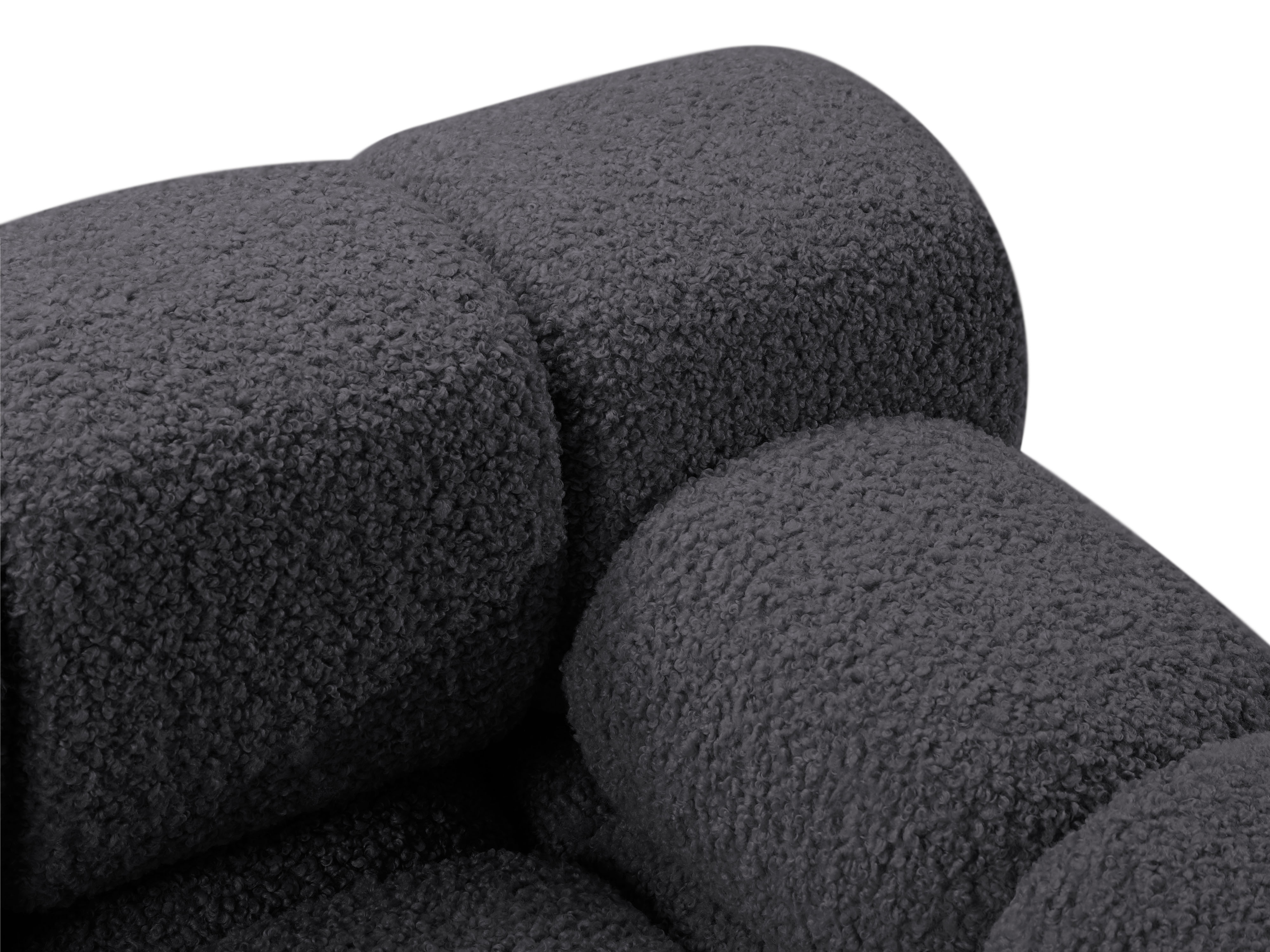 Sofa modułowa BELLIS - moduł prawostronny grafitowy boucle