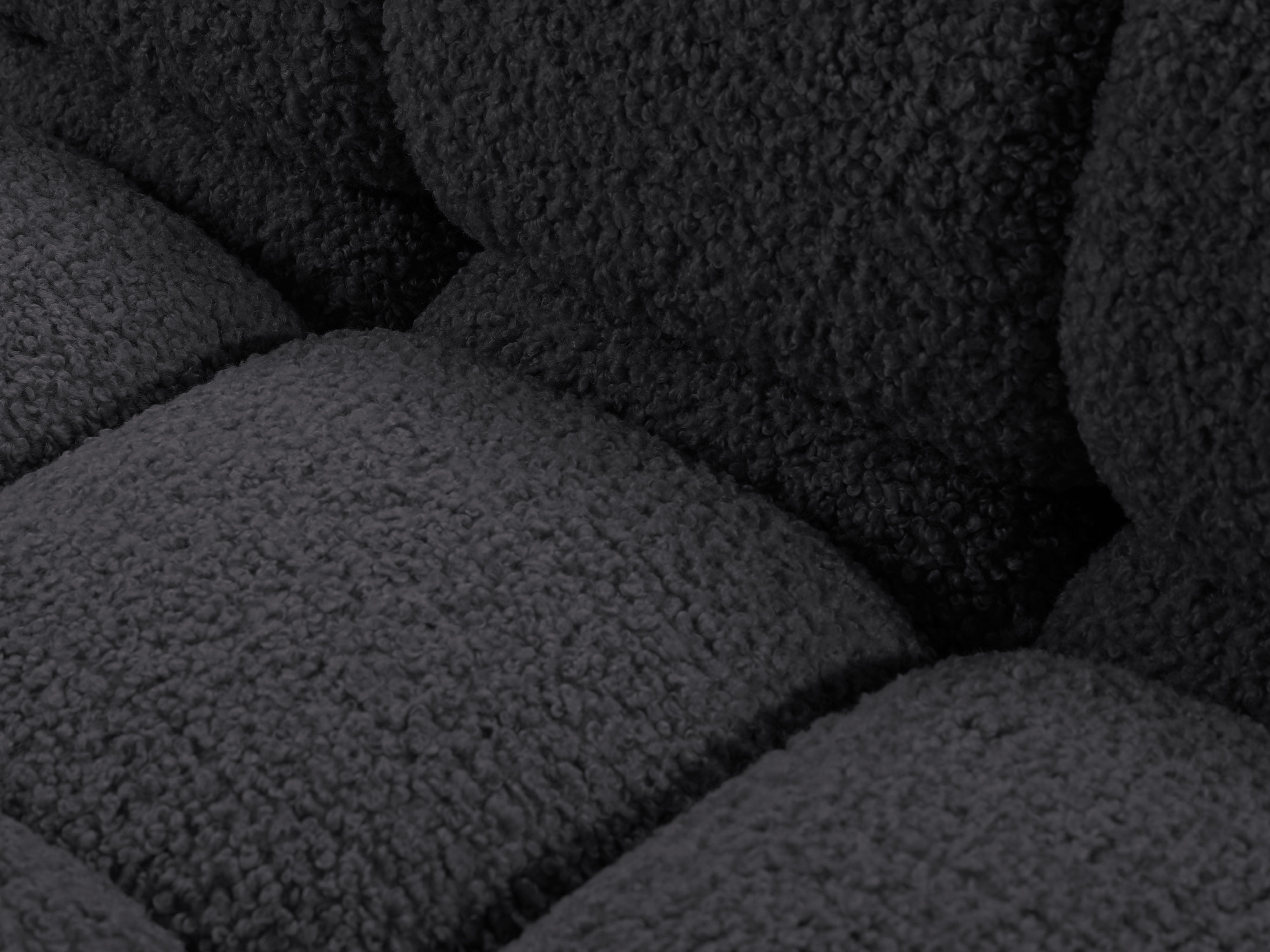 Sofa modułowa BELLIS - moduł prawostronny grafitowy boucle