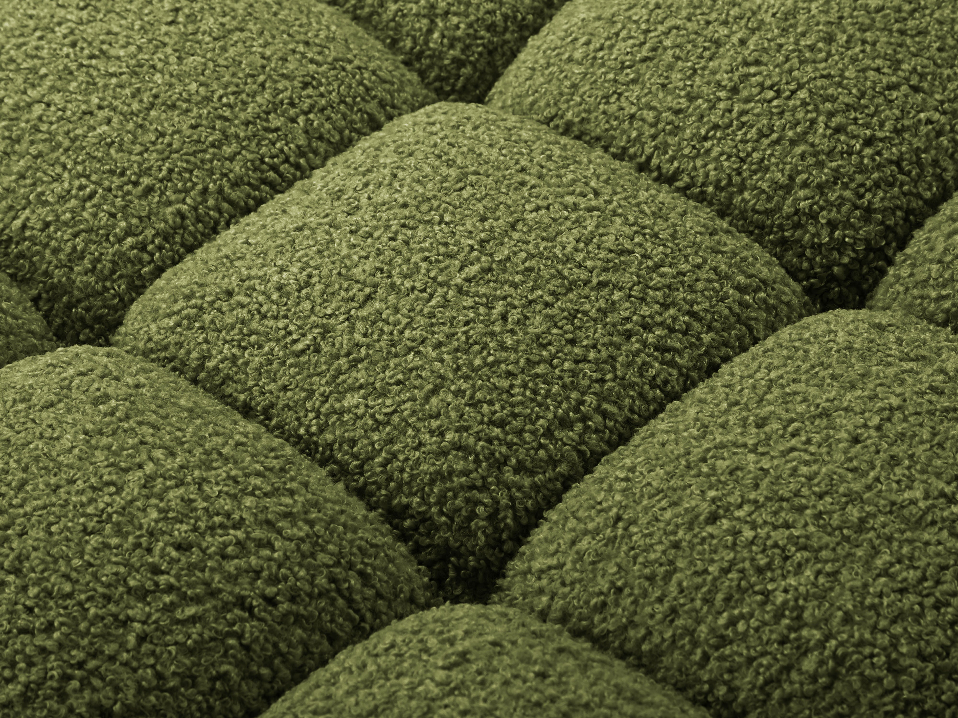 Sofa modułowa BELLIS - moduł prawostronny zielony boucle