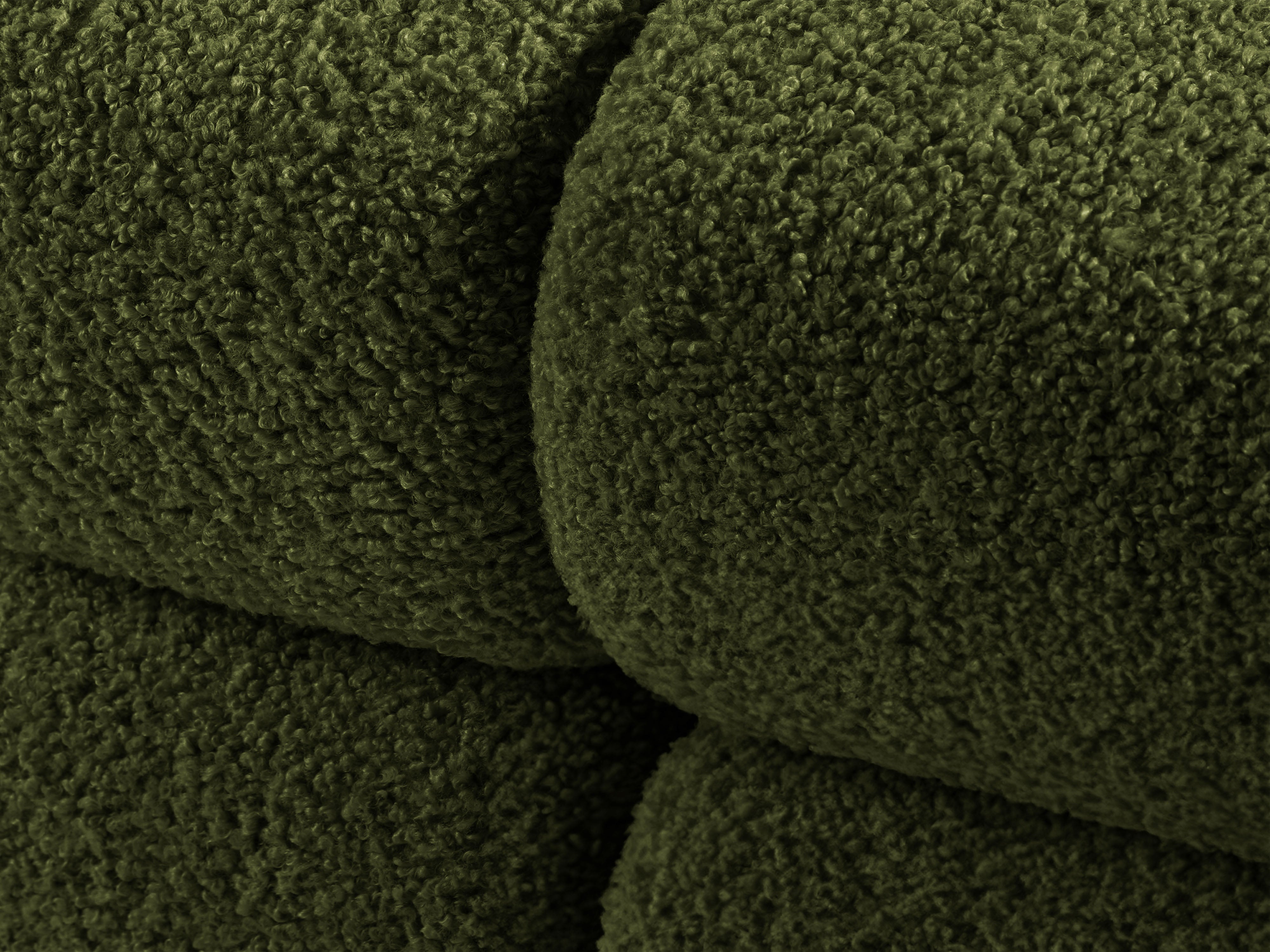 Sofa modułowa BELLIS - moduł prawostronny zielony boucle