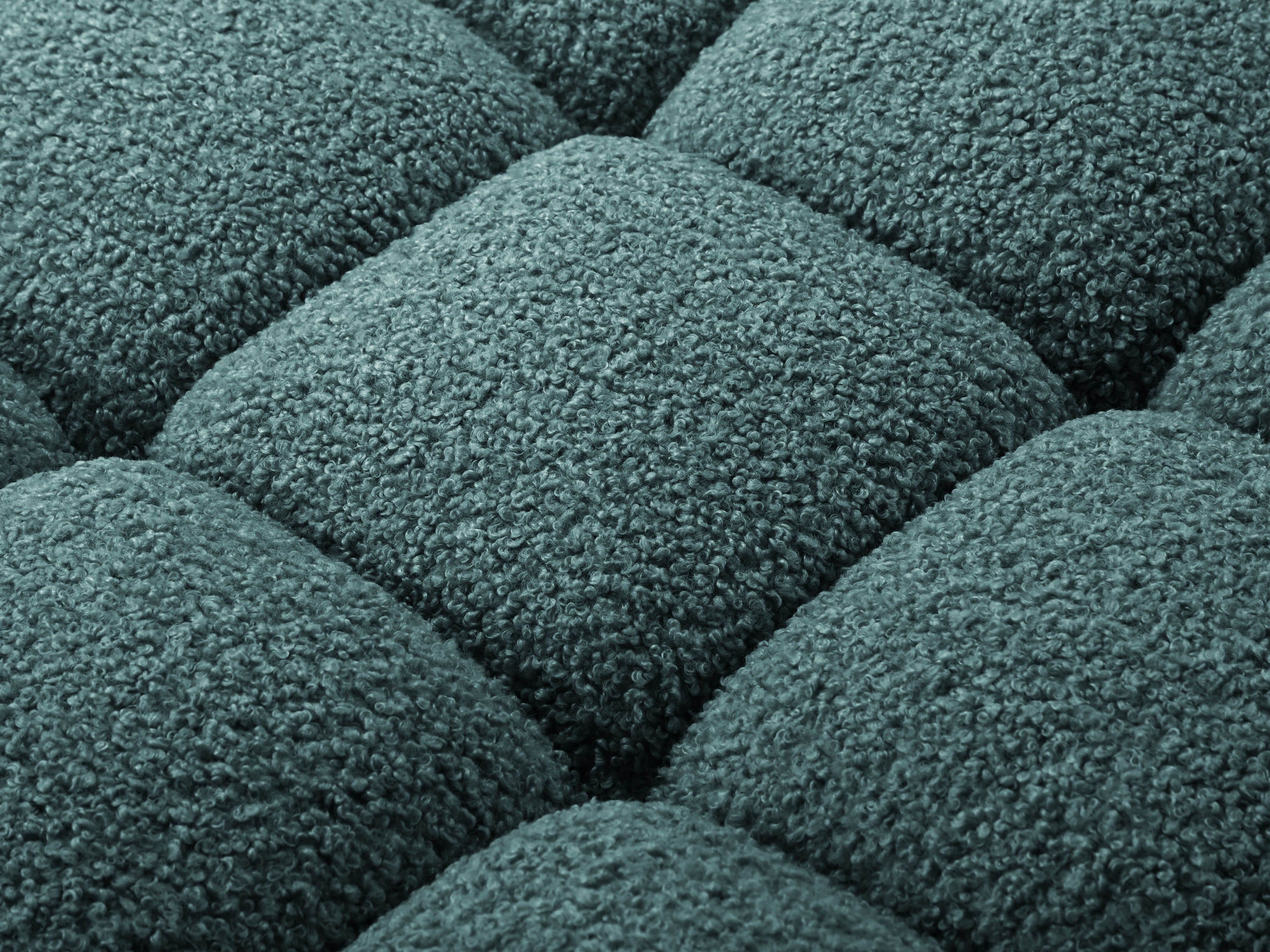 Sofa modułowa BELLIS - moduł prawostronny głęboki petrol boucle