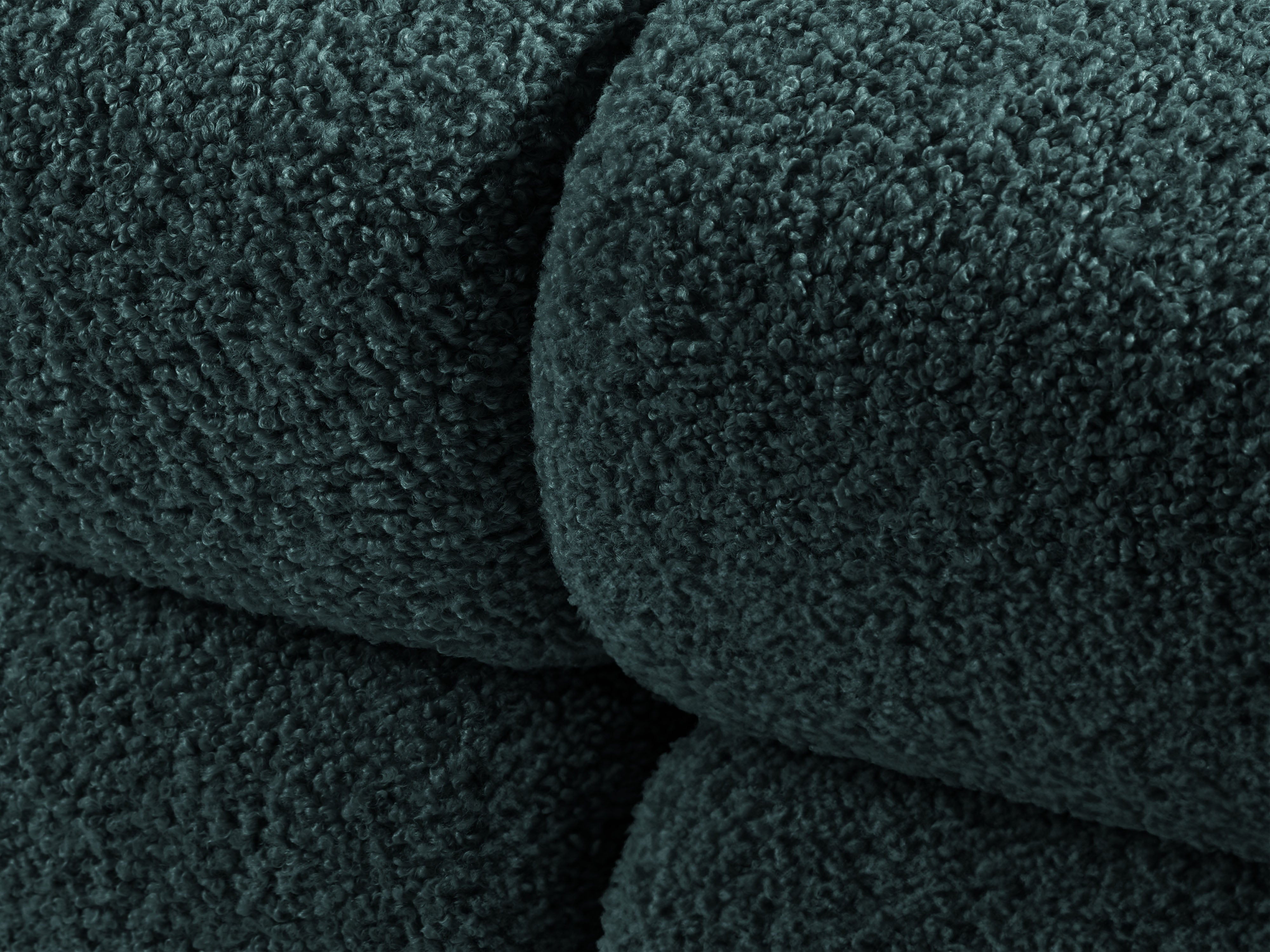 Sofa modułowa BELLIS - moduł prawostronny głęboki petrol boucle