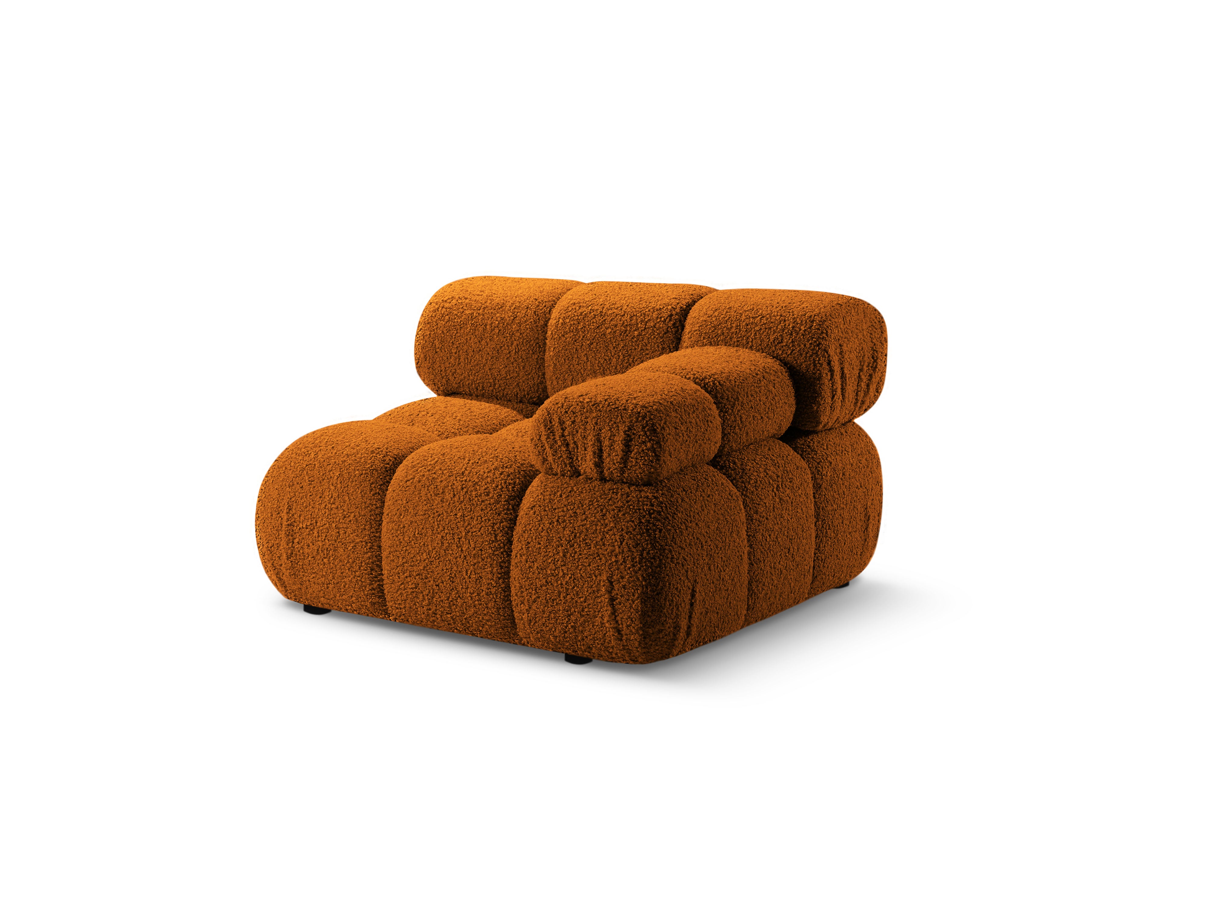 Sofa modułowa BELLIS - moduł prawostronny ceglany boucle