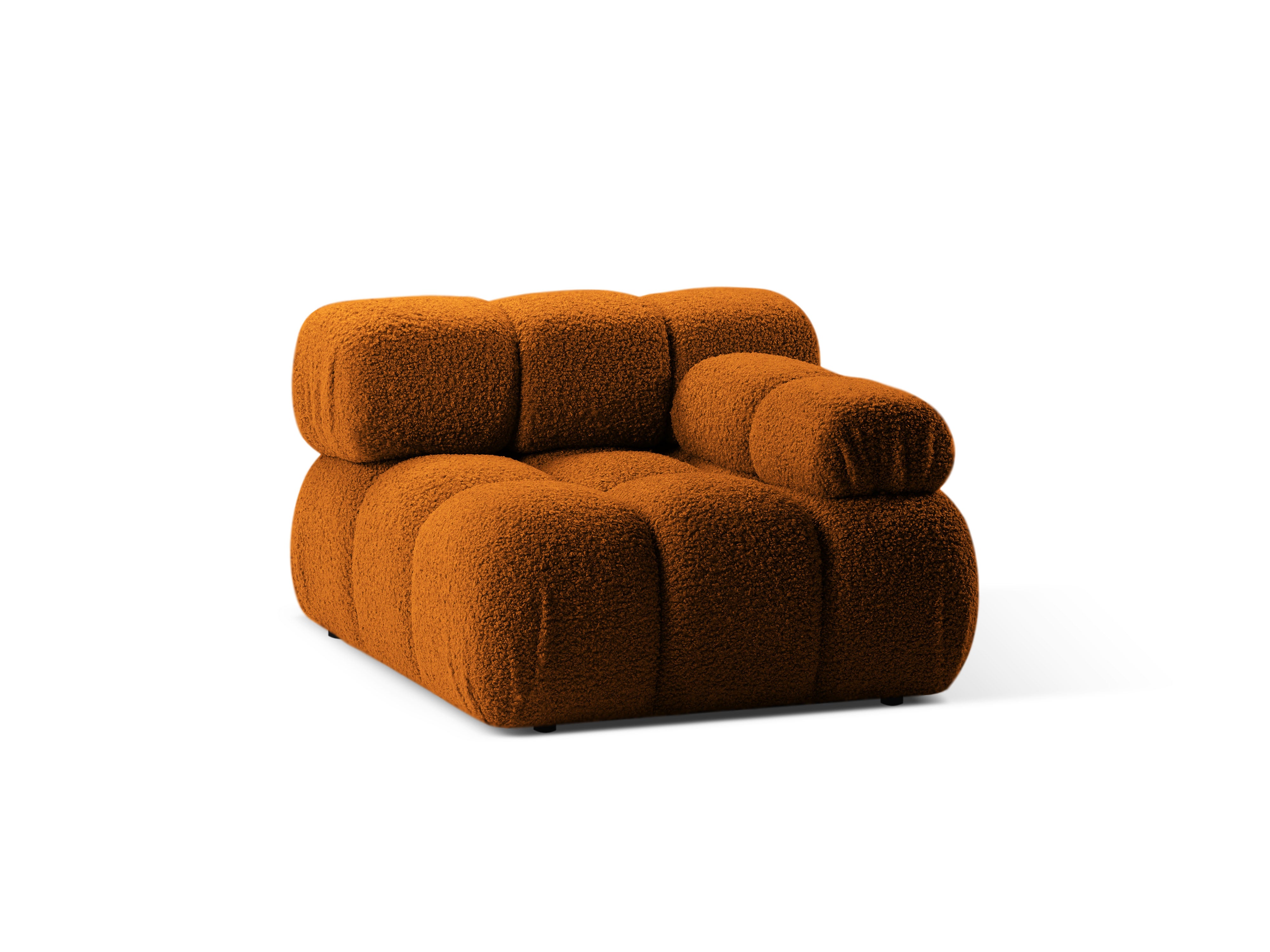 Sofa modułowa BELLIS - moduł prawostronny ceglany boucle