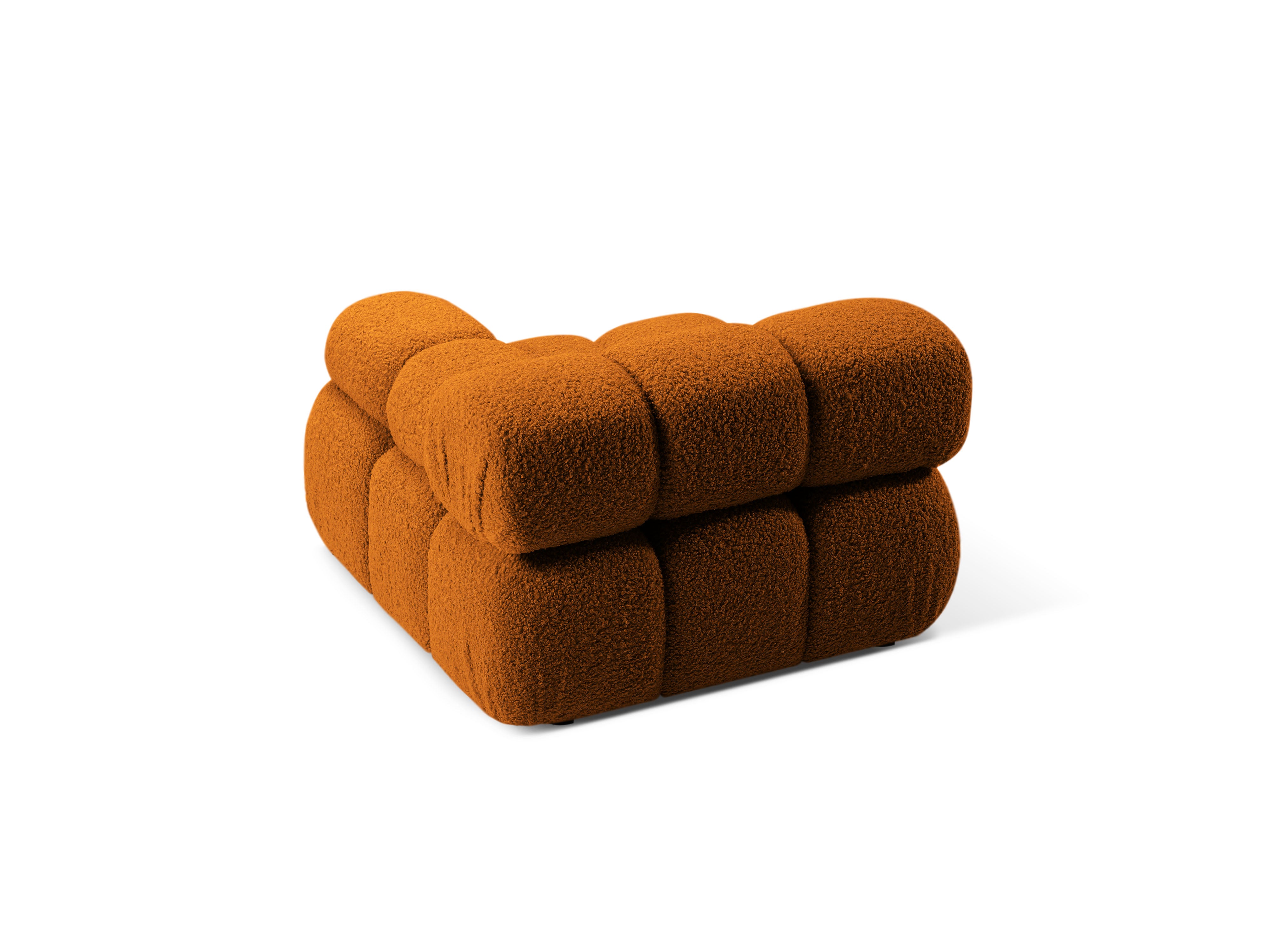 Sofa modułowa BELLIS - moduł prawostronny ceglany boucle