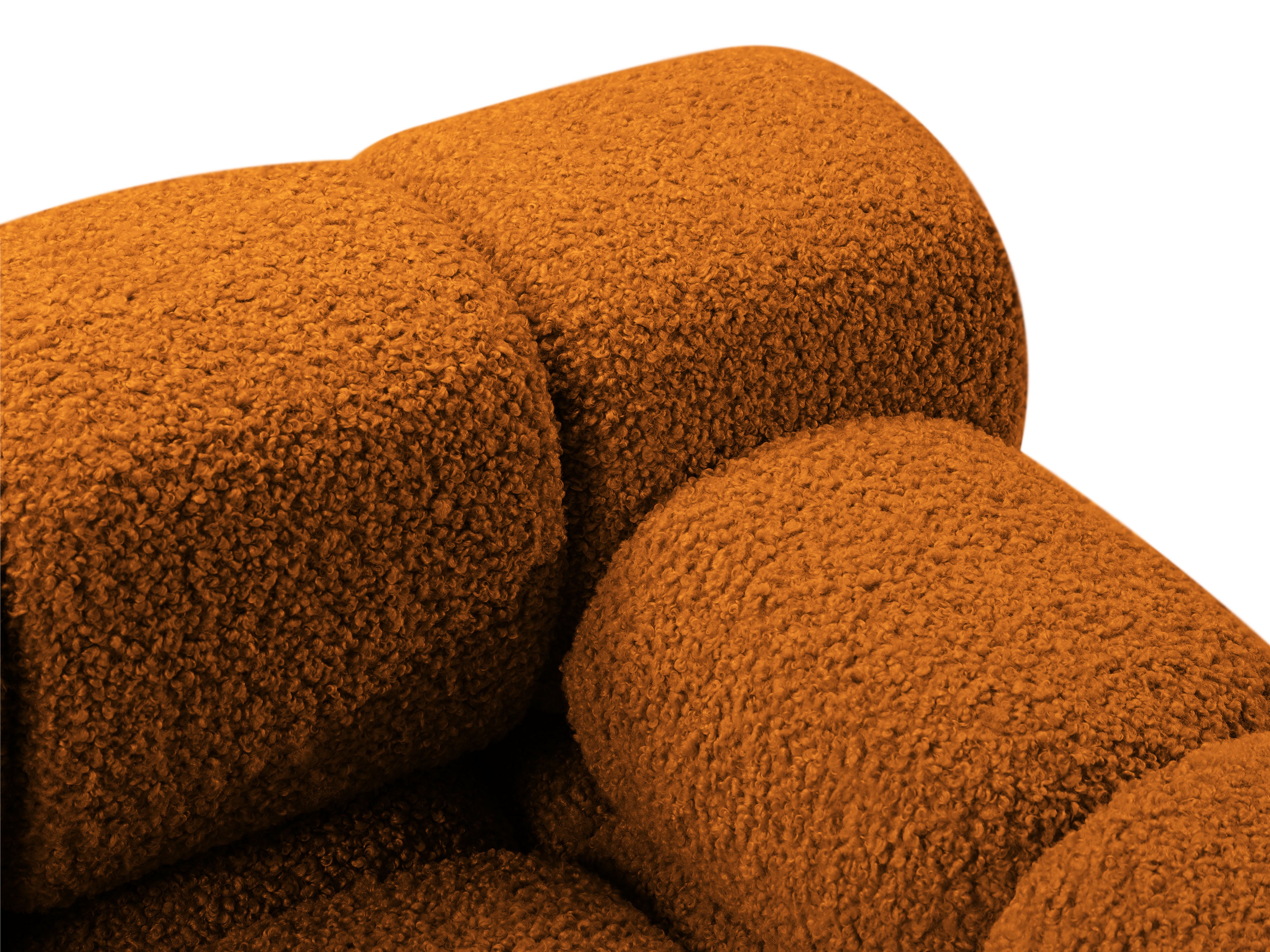 Sofa modułowa BELLIS - moduł prawostronny ceglany boucle