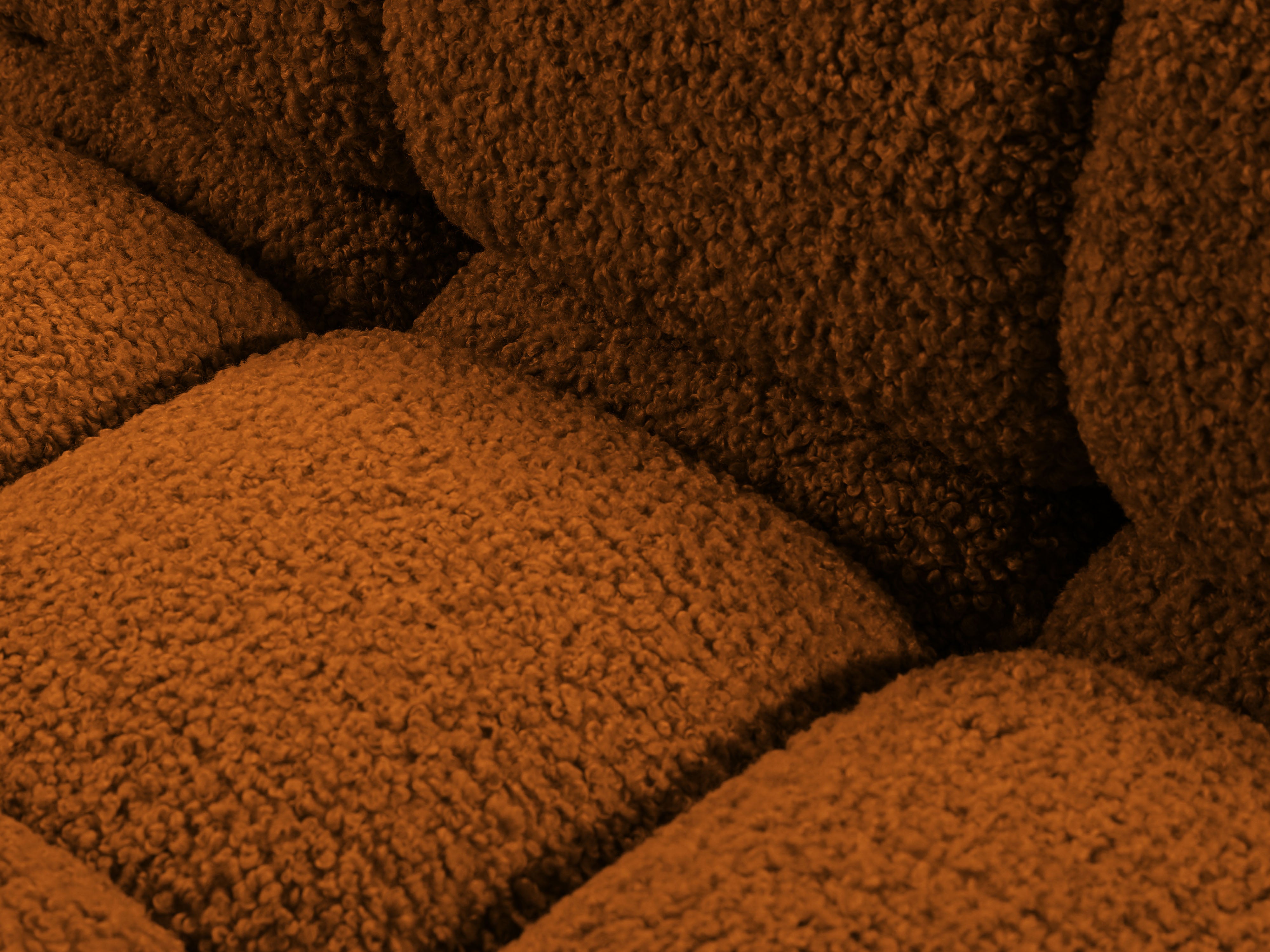 Sofa modułowa BELLIS - moduł prawostronny ceglany boucle
