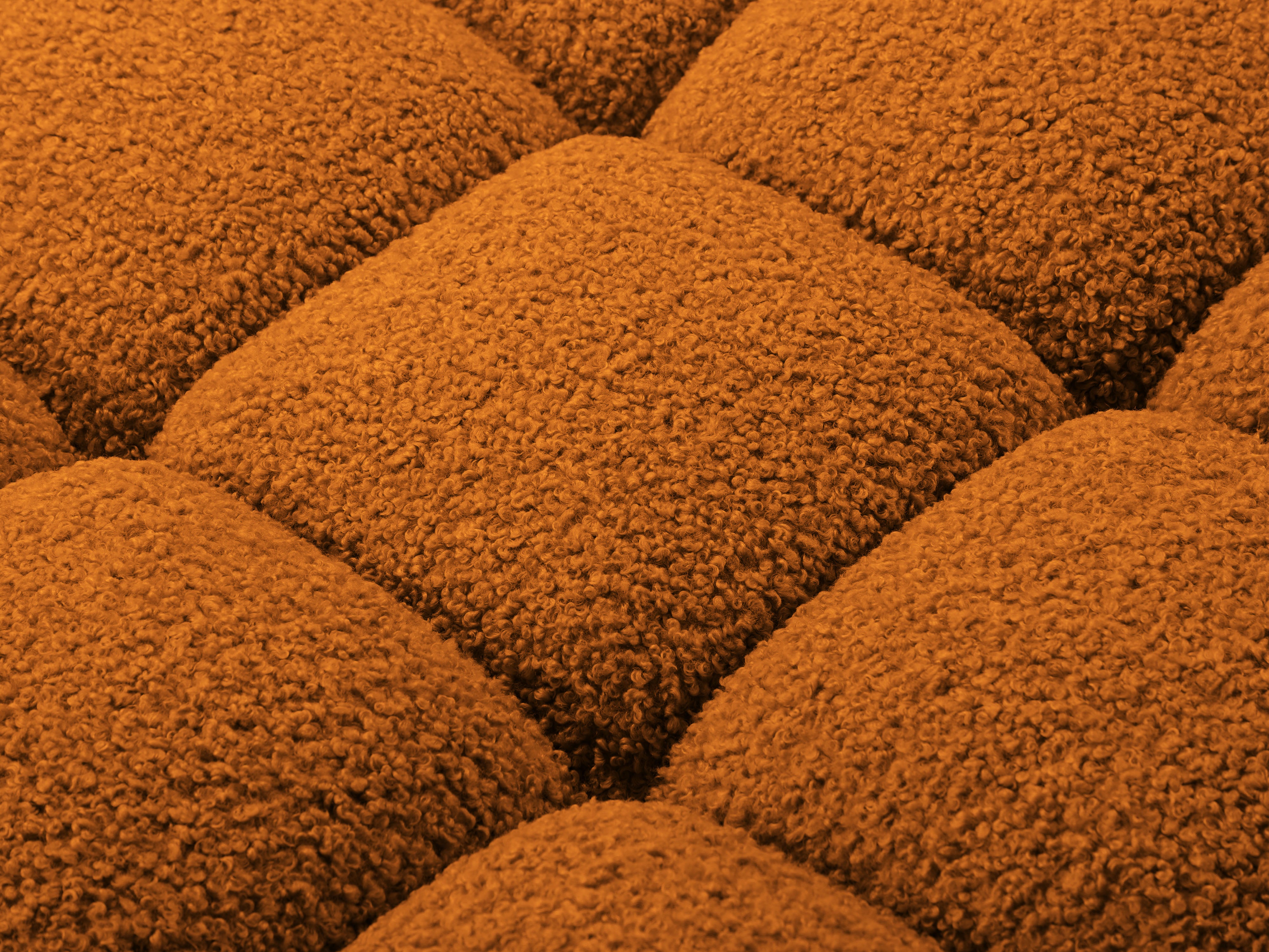 Sofa modułowa BELLIS - moduł prawostronny ceglany boucle