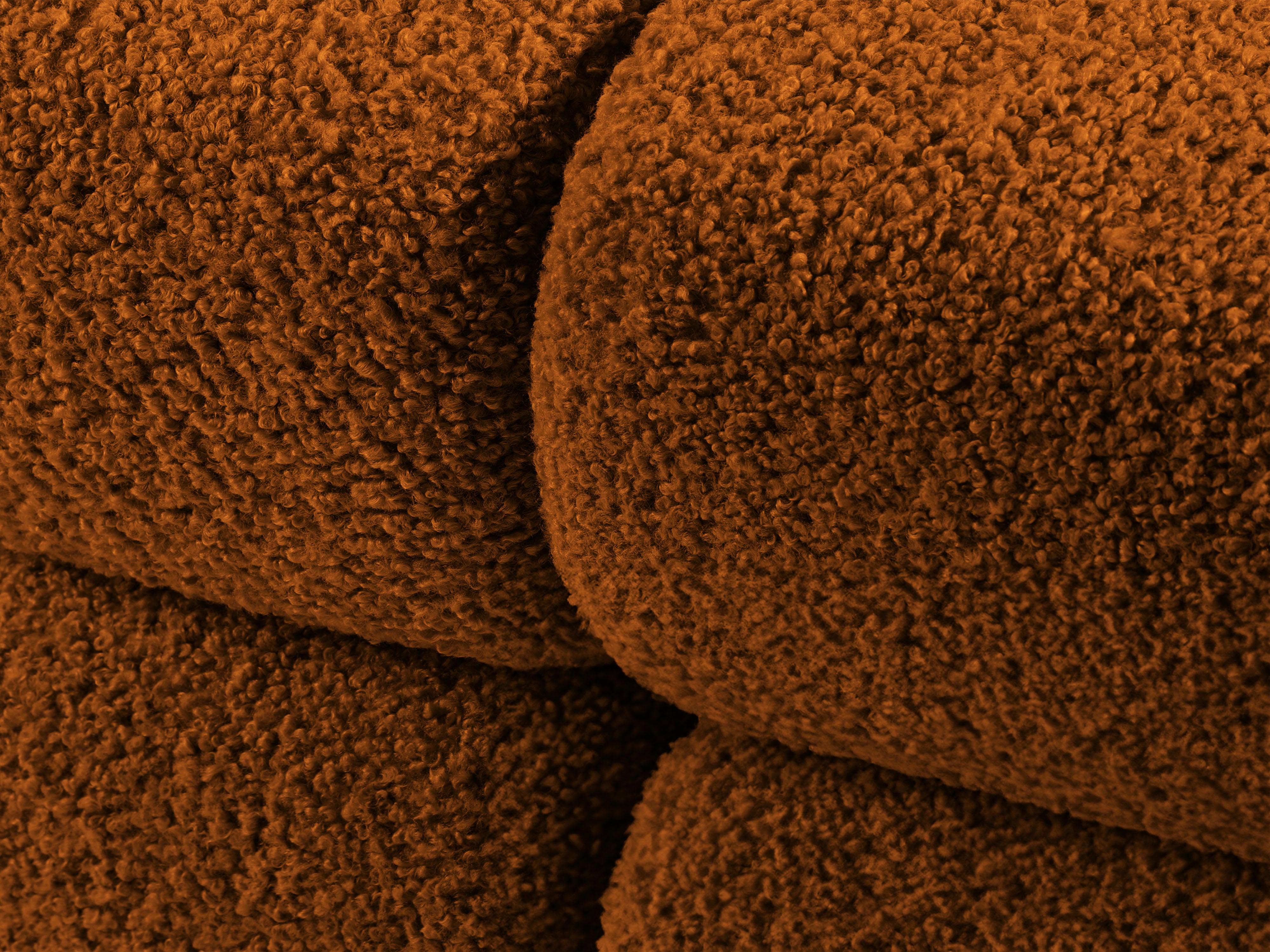 Sofa modułowa BELLIS - moduł prawostronny ceglany boucle