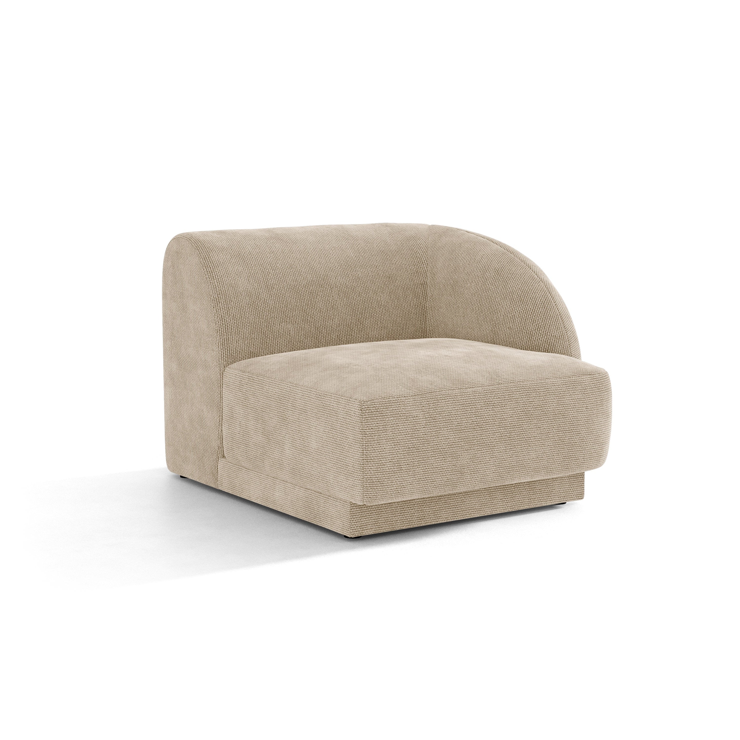 Sofa modułowa - moduł prawostronny MILEY beżowy szenil