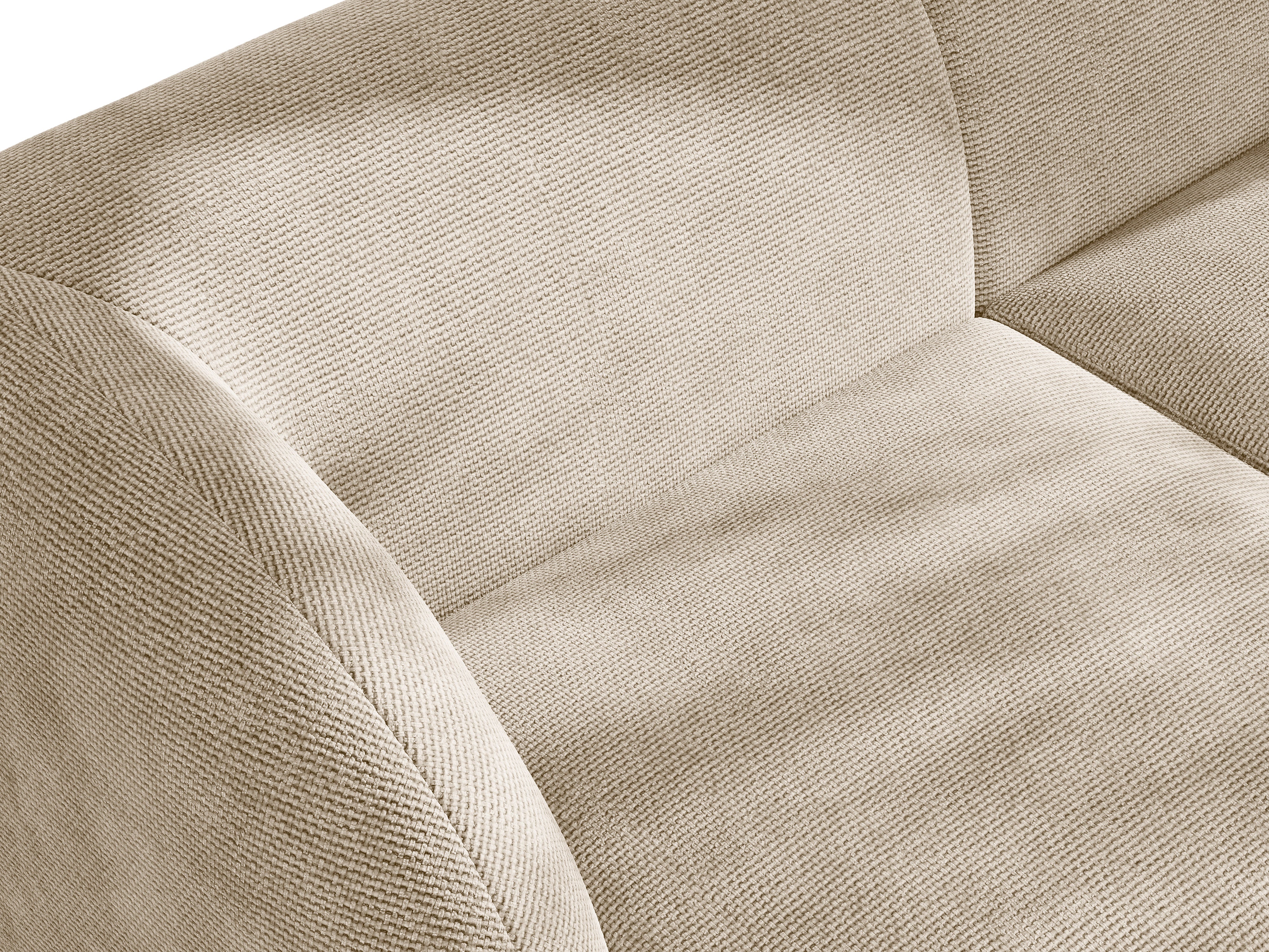 Sofa modułowa - moduł prawostronny MILEY beżowy szenil z podłokietnikami