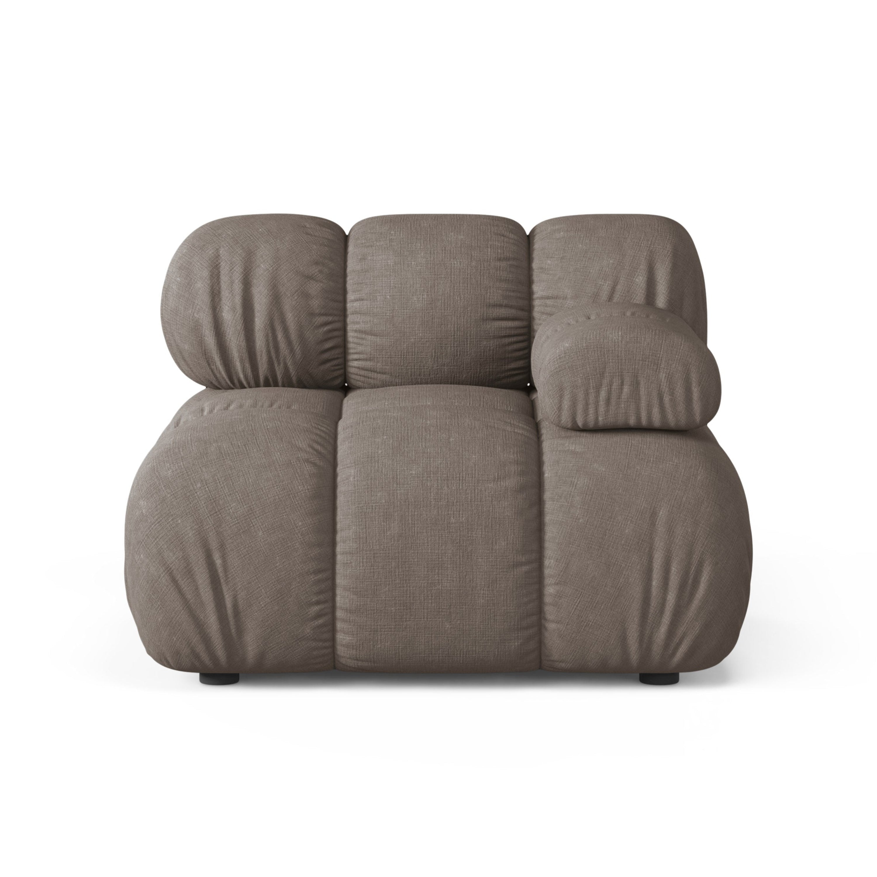 Sofa modułowa BELLIS - moduł prawostronny ciemne cappuccino