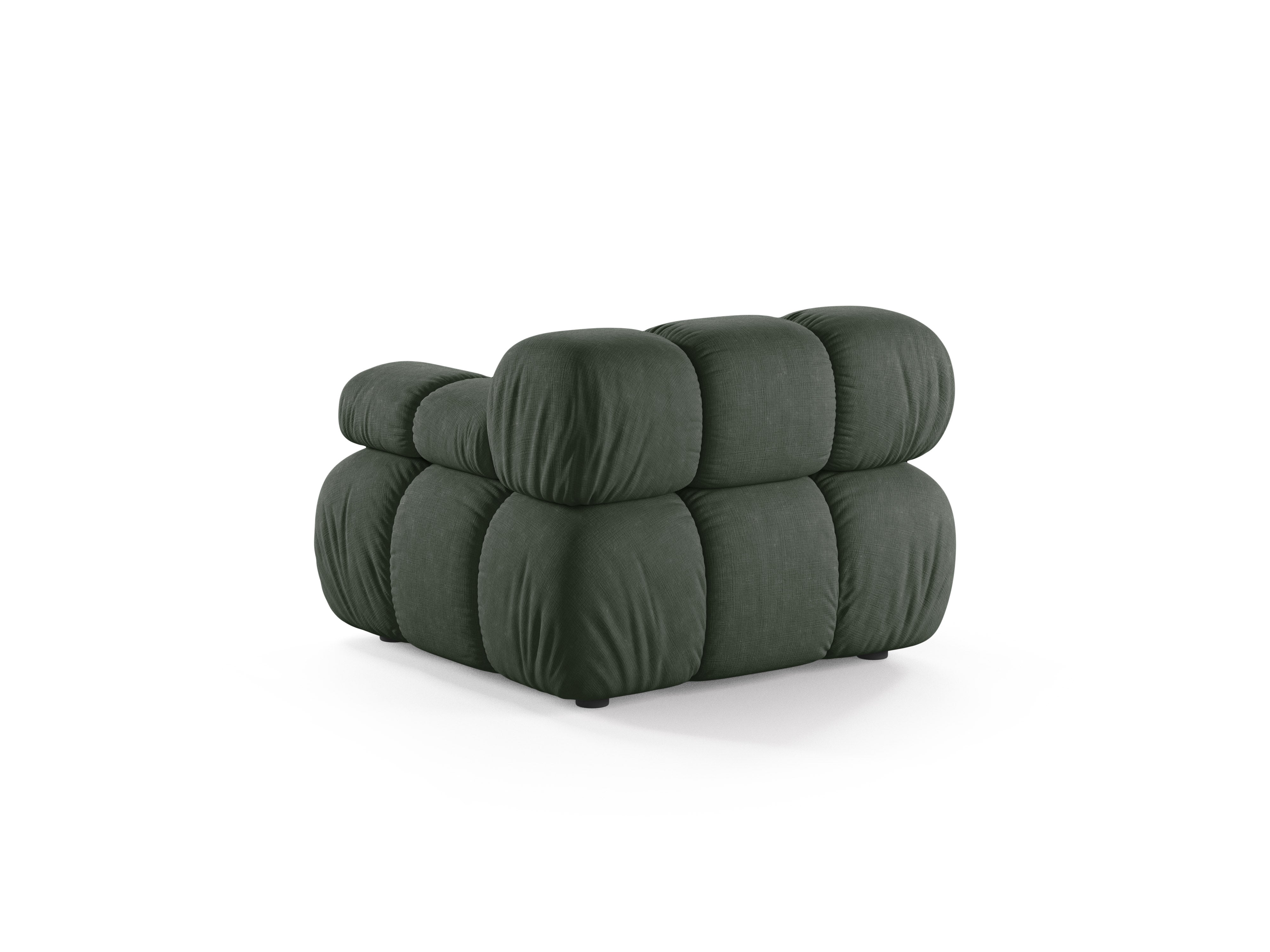 Sofa modułowa BELLIS - moduł prawostronny ciemnozielony