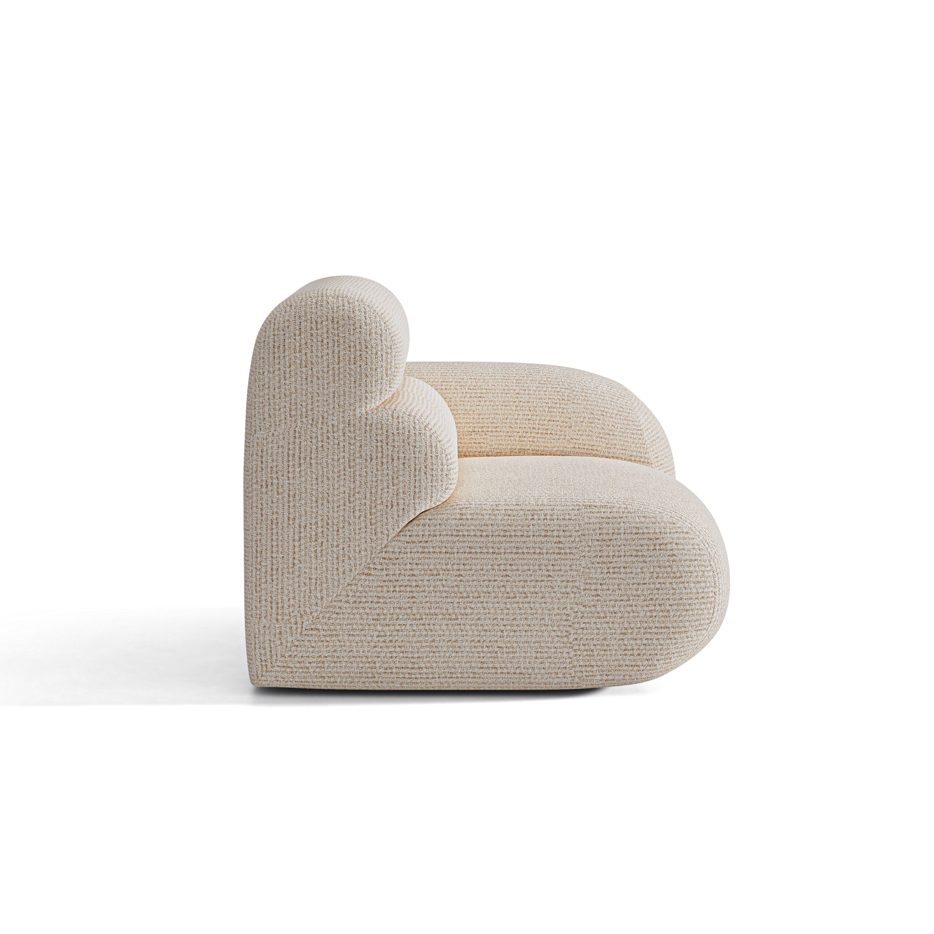 Sofa modułowa NEO - moduł prawostronny beżowy melanż